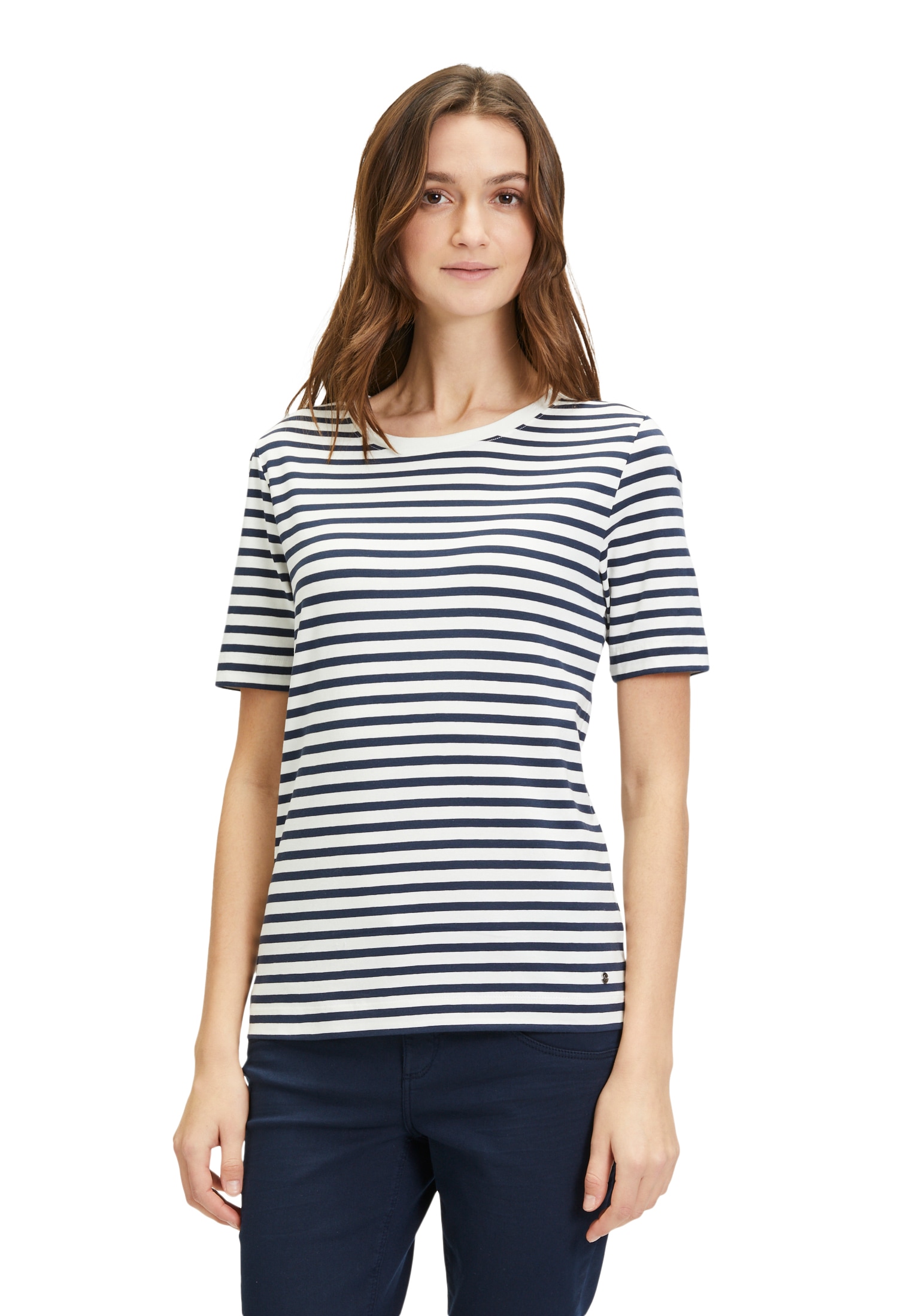 Betty&Co Kurzarmshirt "Betty & Co Damen Basic Shirt mit Ringel", (1 tlg.), günstig online kaufen