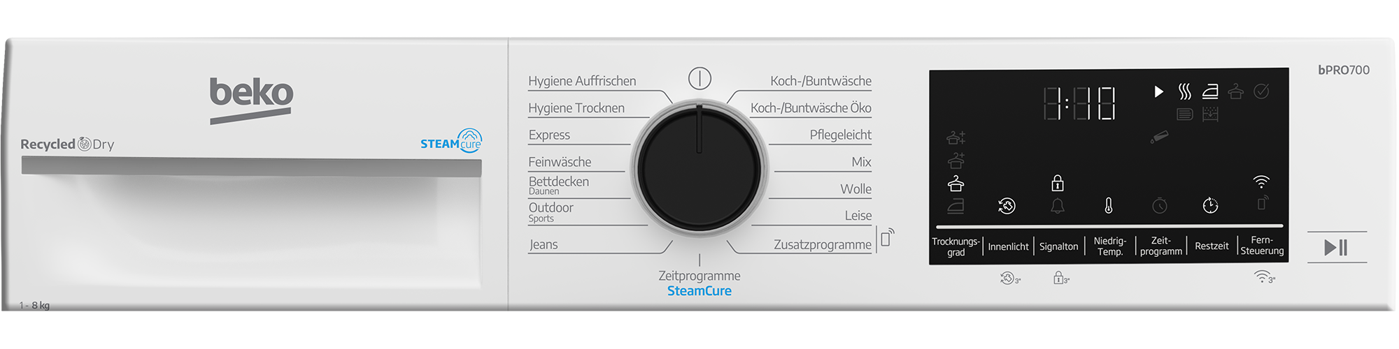 BEKO Kondenstrockner »B7T88209« Die AquaWave Trommel bewegt die Wäsche sanft und effektiv