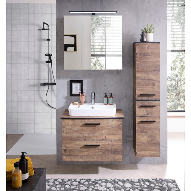 PELIPAL Schrankmodule »Quickset 374«, (Set, 2 St.), Breite 30 cm,  Hochschrank und Wandschrank für das Badezimmer | BAUR