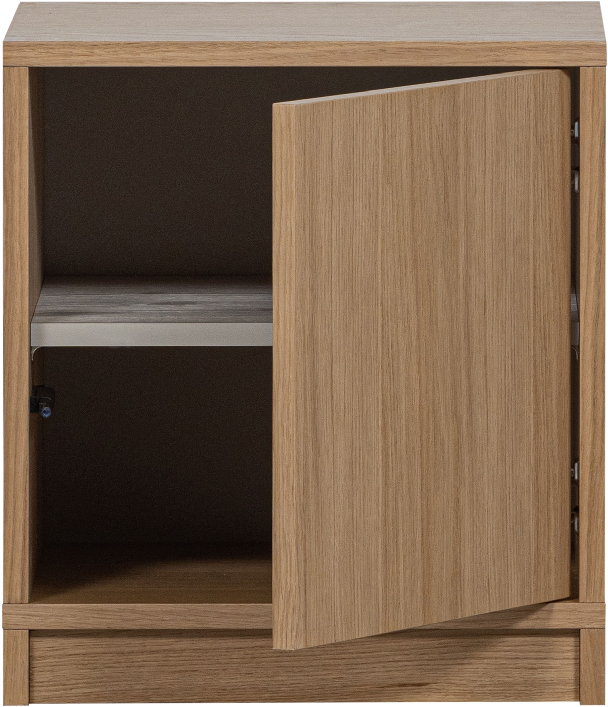 WOOOD Sideboard »Modulair mit Eichenfurnier und Druckmechanismus B 40 x T 40 x H 44 cm« Tragkraft 15 kg pro Einlegeboden, kompakte Ausführung