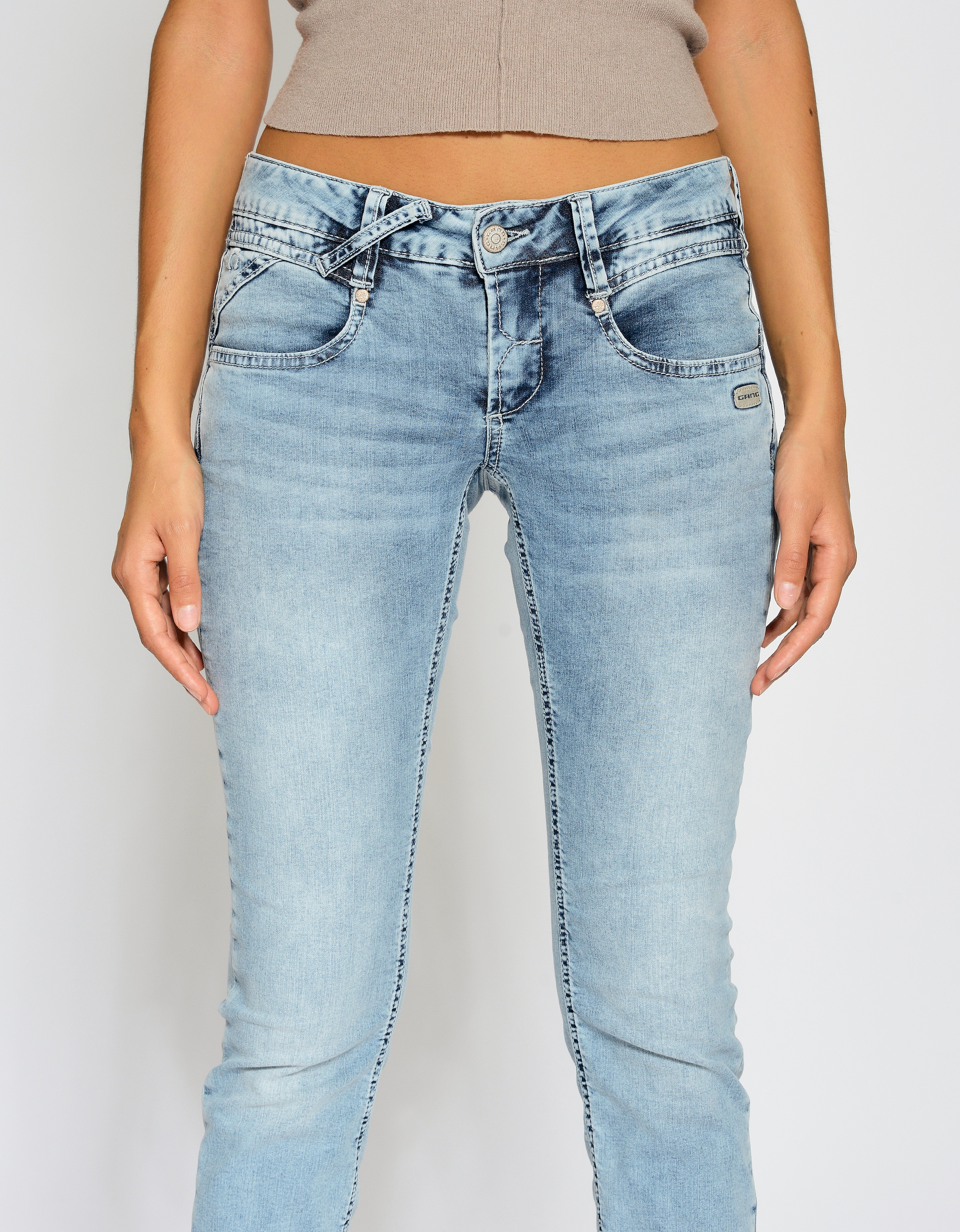 GANG Skinny-fit-Jeans »94NENA CROPPED«, aus besonders weicher Denim Qualität