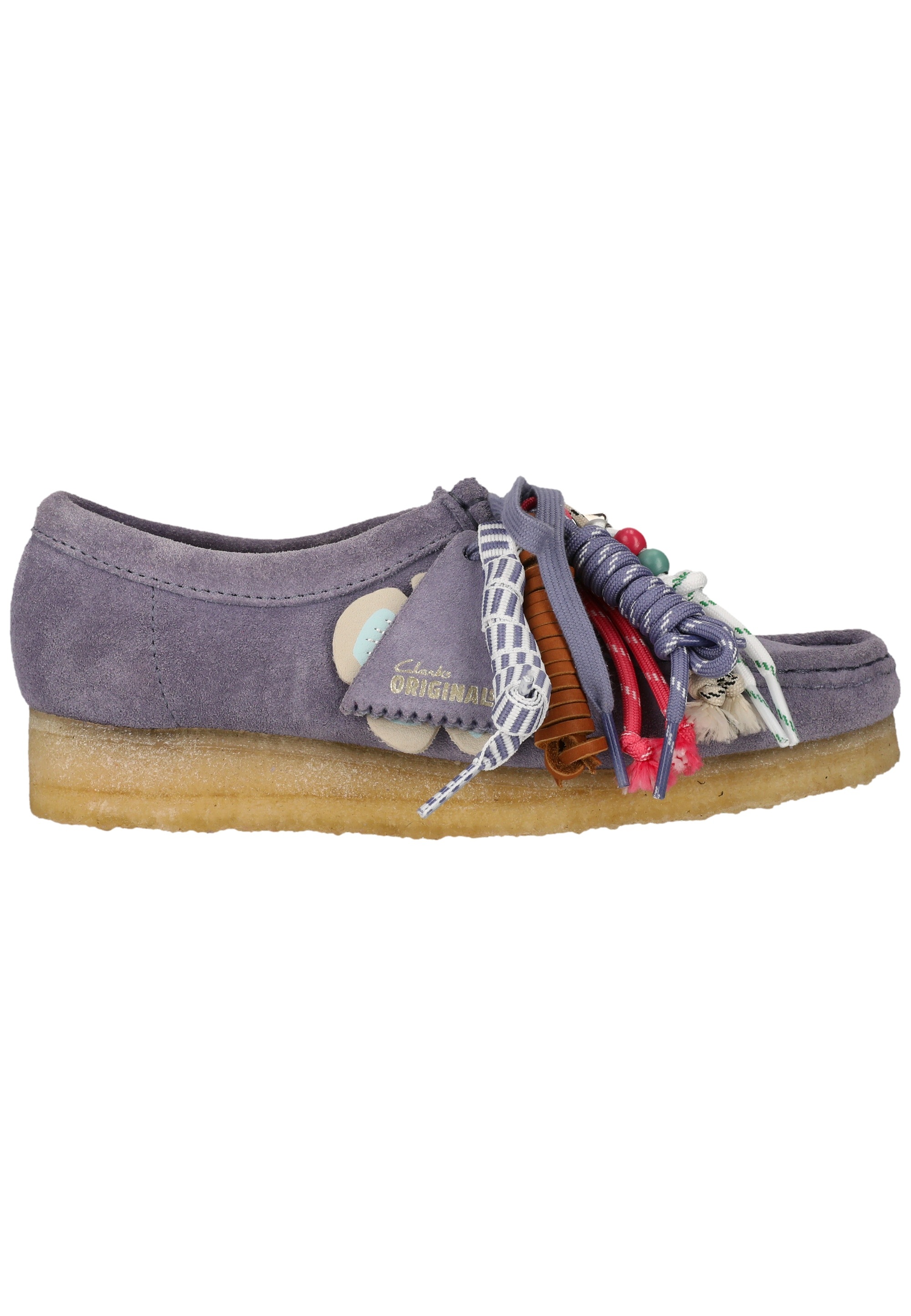 Clarks Schnürschuh »Wallabee«  mit Anhängern, Quasten und Perlen