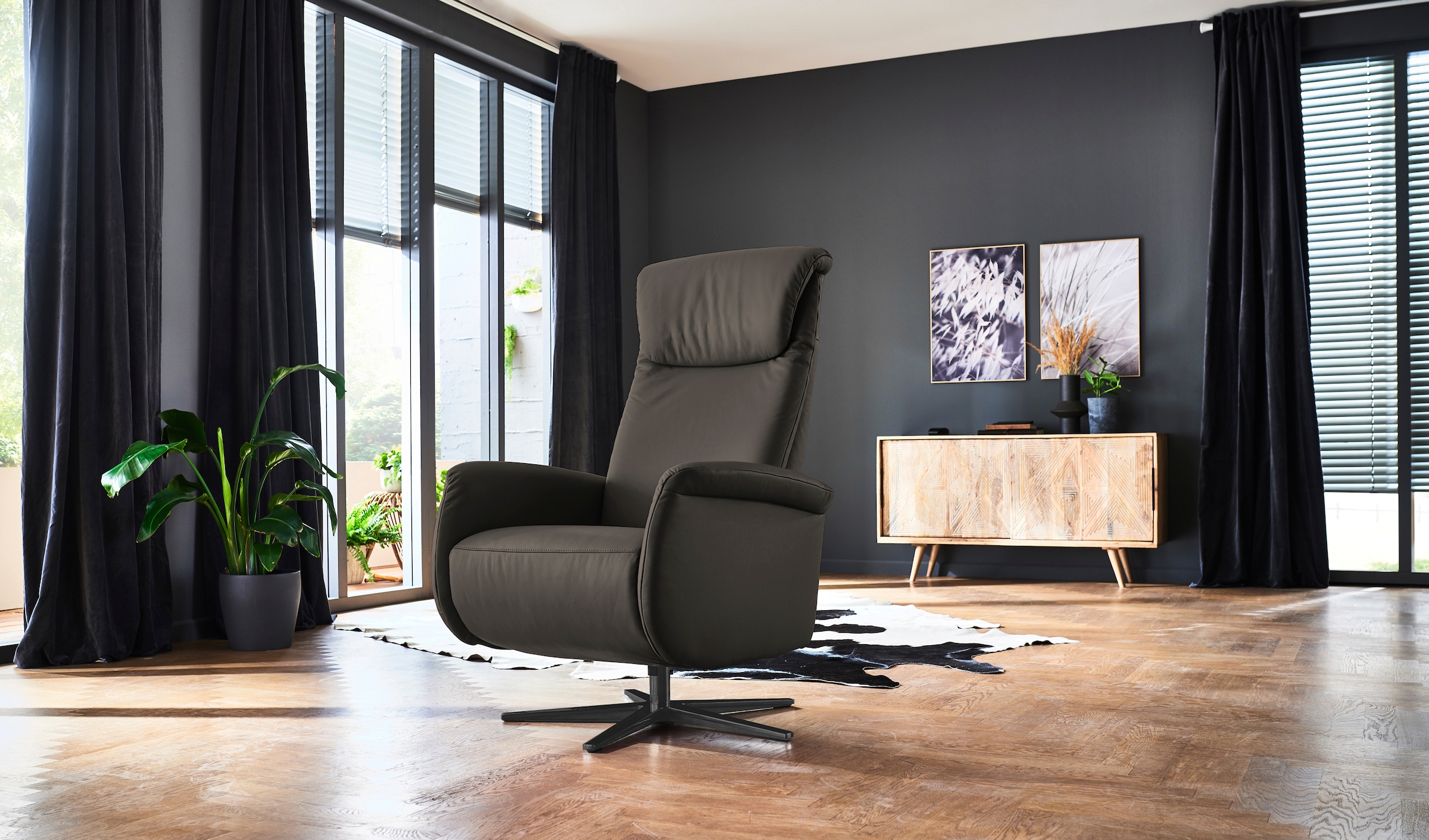 Home affaire Relaxsessel "Cartore Fuß schwarz, manuelle oder motorische Ver günstig online kaufen