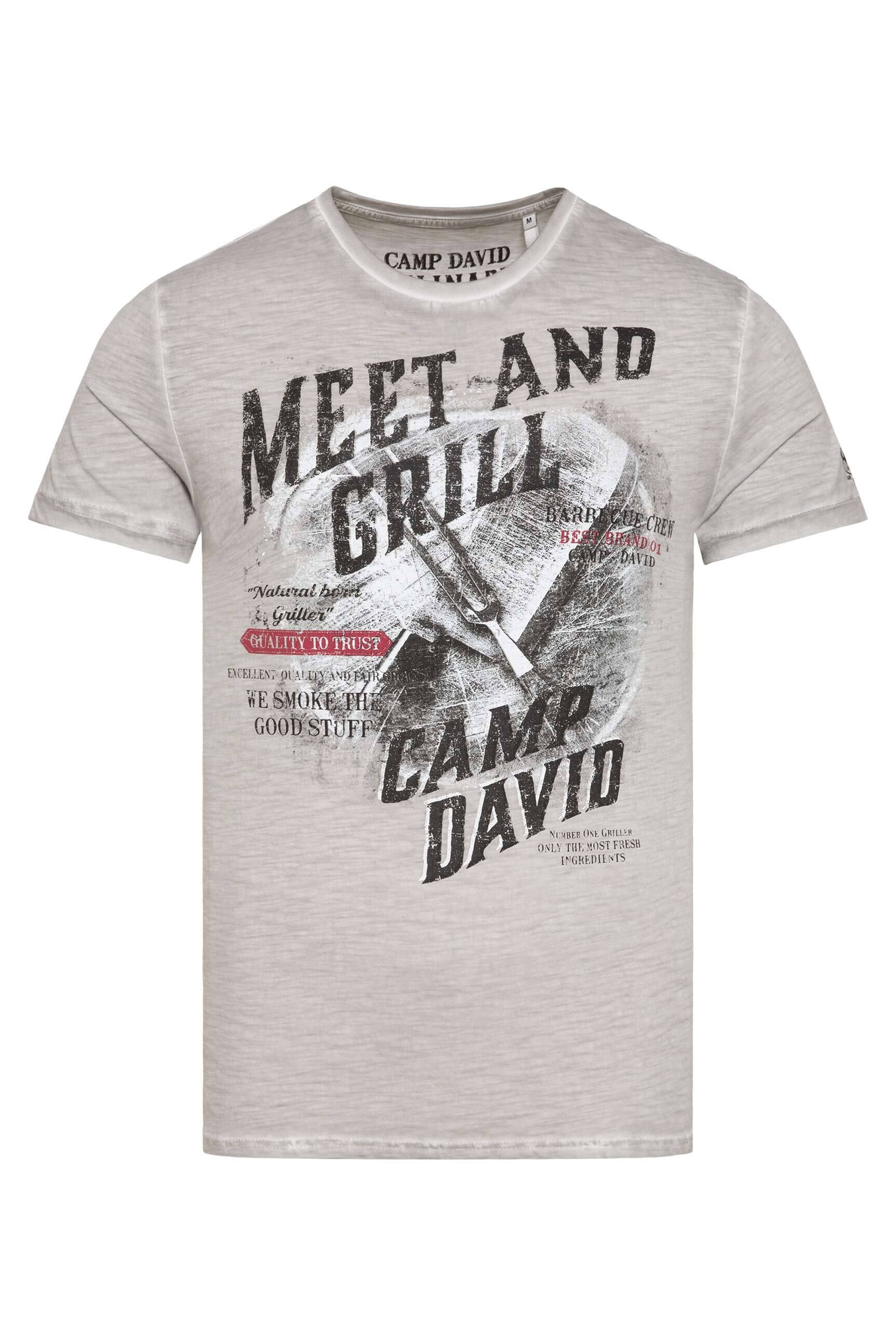 CAMP DAVID Rundhalsshirt, aus Baumwolle