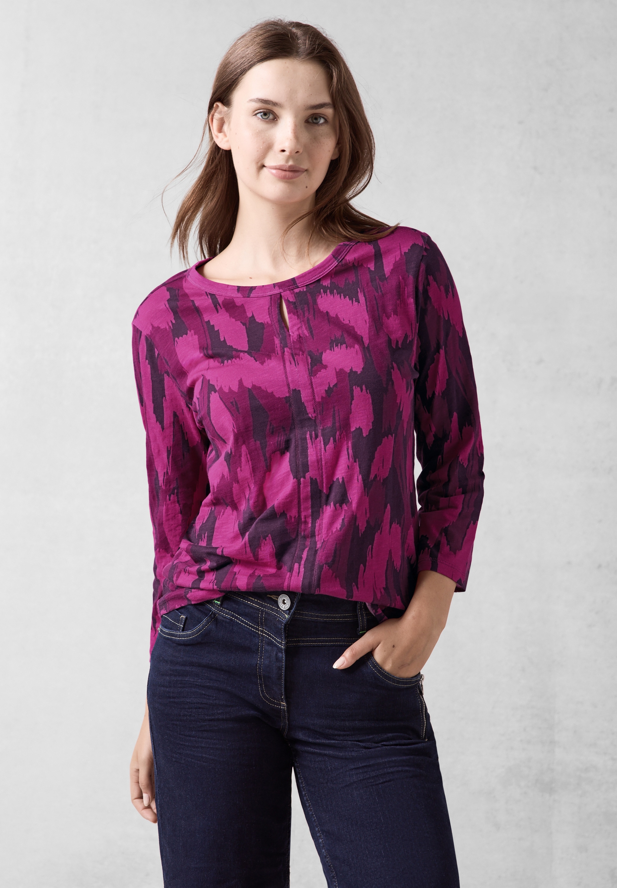 Cecil Print-Shirt, aus reiner Baumwolle