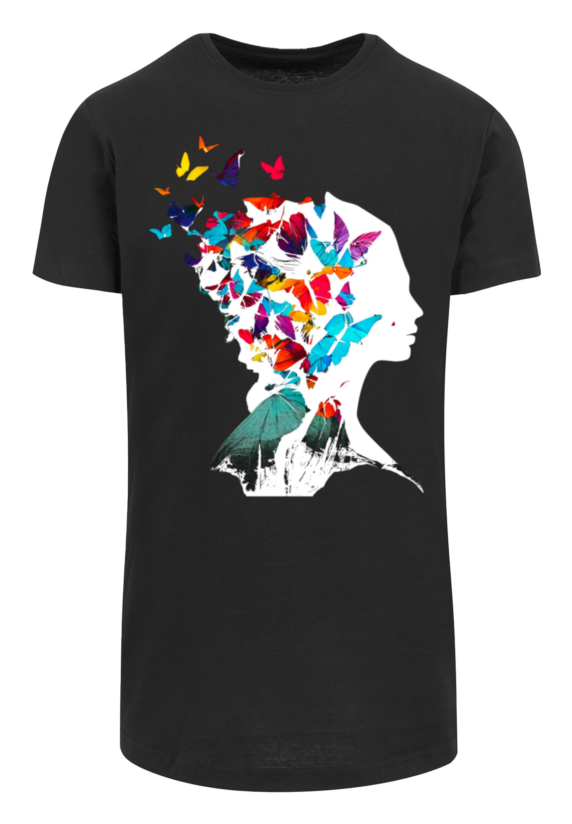 F4NT4STIC T-Shirt »Schmetterling Silhouette LONG Angabe ▷ TEE«, | Keine für BAUR
