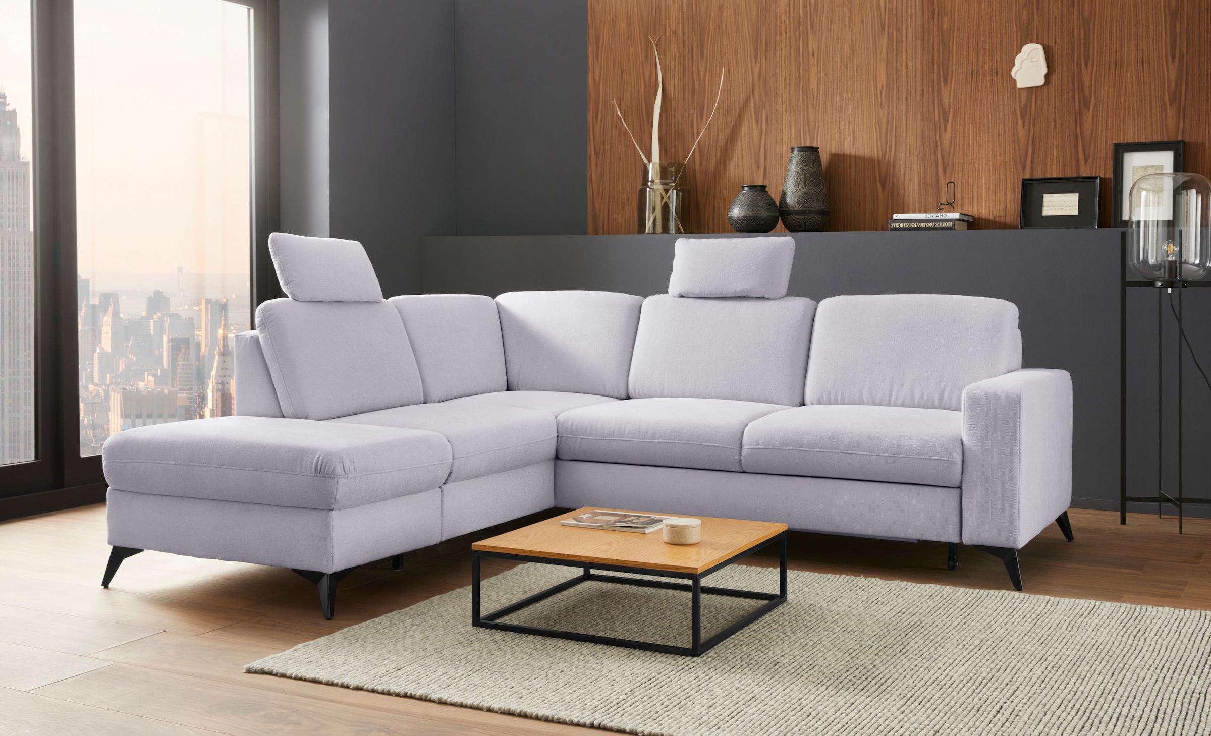 Places of Style Ecksofa "Lolland L-Form", Wahlweise mit Bettfunktion und St günstig online kaufen