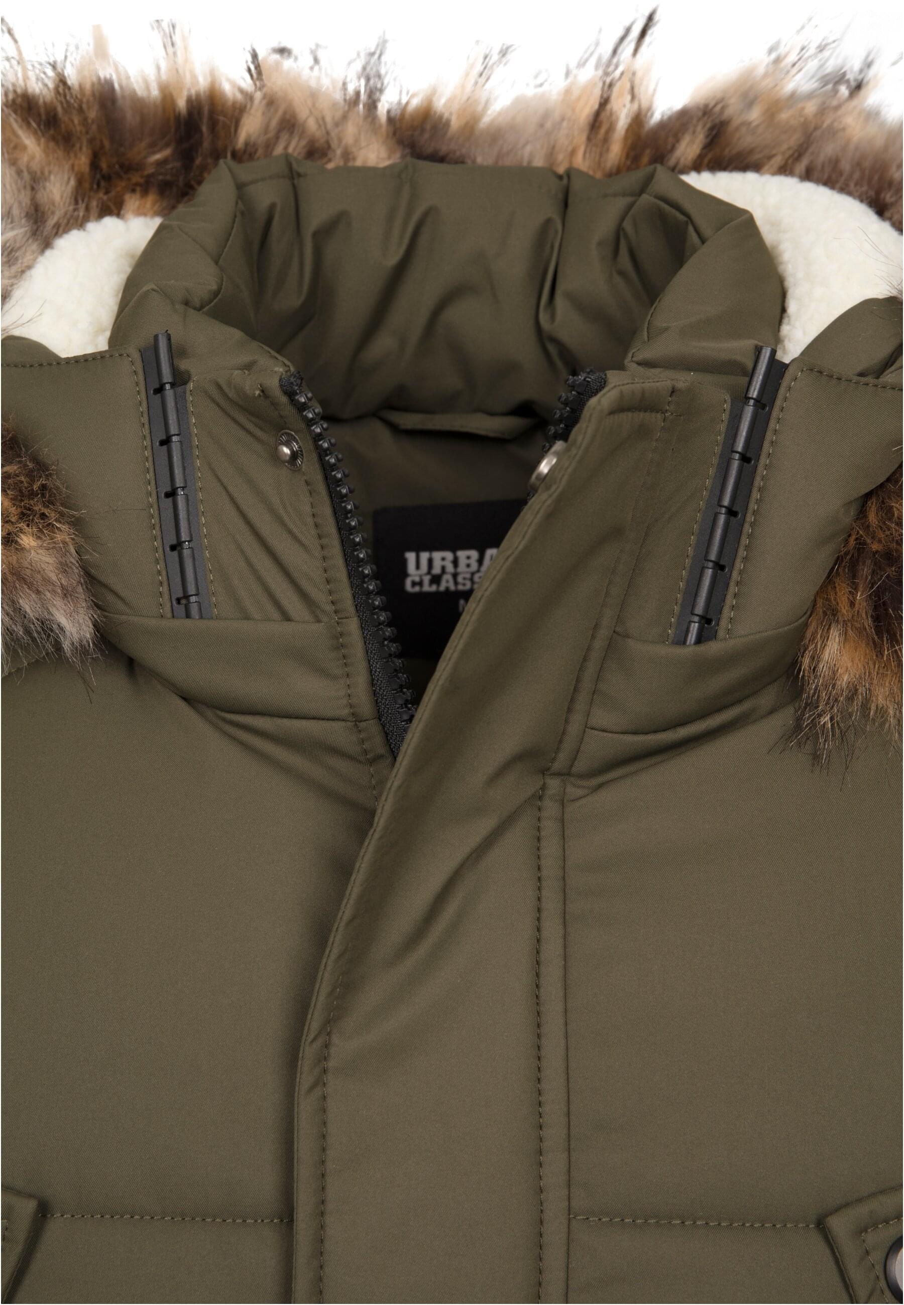 URBAN CLASSICS Winterjacke »Urban Classics Herren Faux Fur Hooded Jacket«, (1 St.), mit Kapuze
