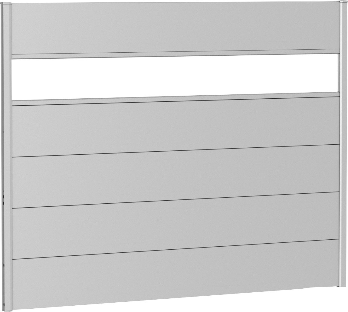 Biohort Sichtschutzelement, 5 Metall-Paneele, 1 Acrylglas-Paneel und 2 Schienen, LxH: 180x137 cm