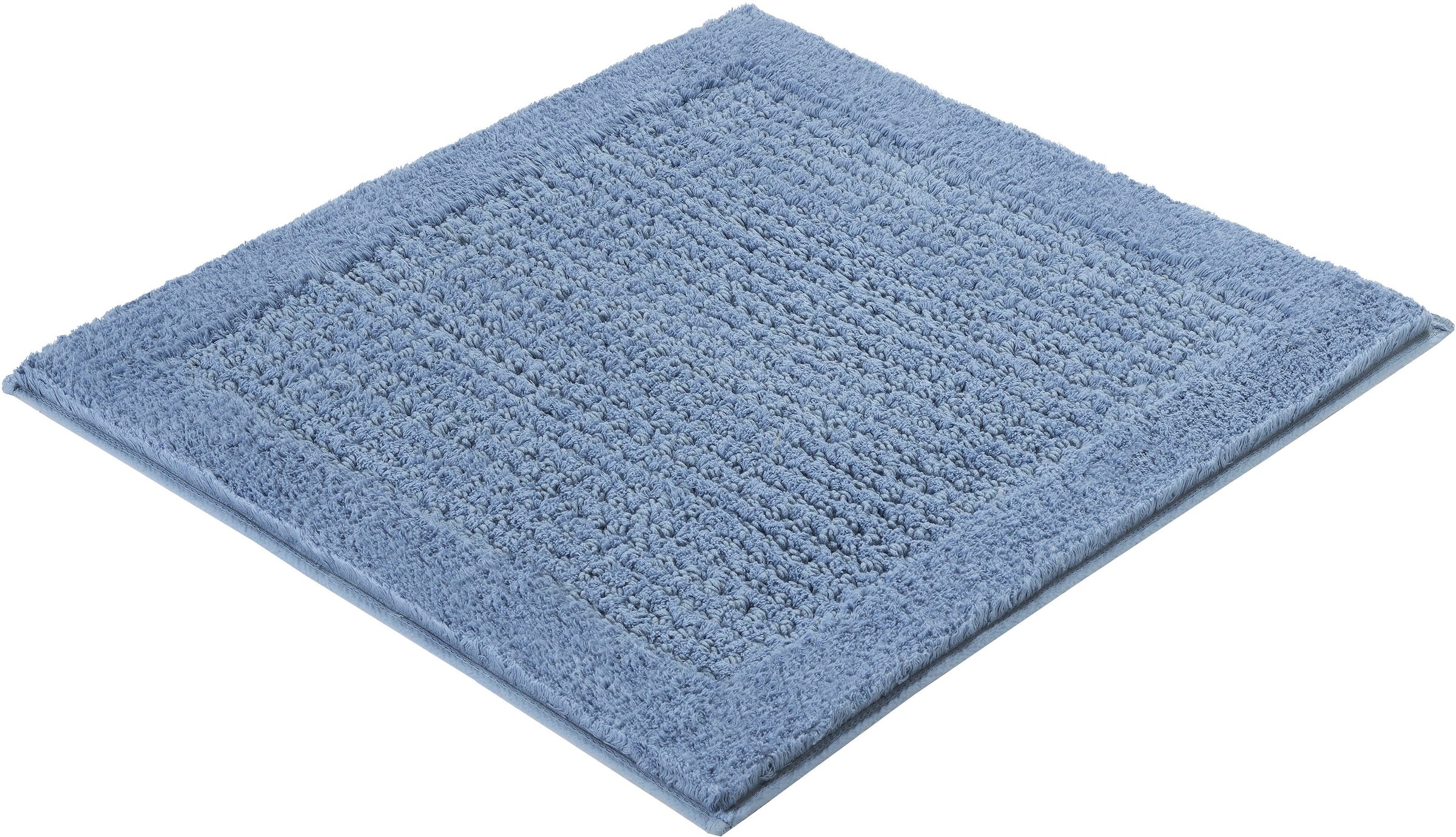 Kleine Wolke Badematte "Net, Badvorleger, Badezimmer Teppich" Höhe 17 mm rutschhemmend beschichtet fußbodenheizungsgeeignet Badteppich, Uni Farben, rutschhhemmend