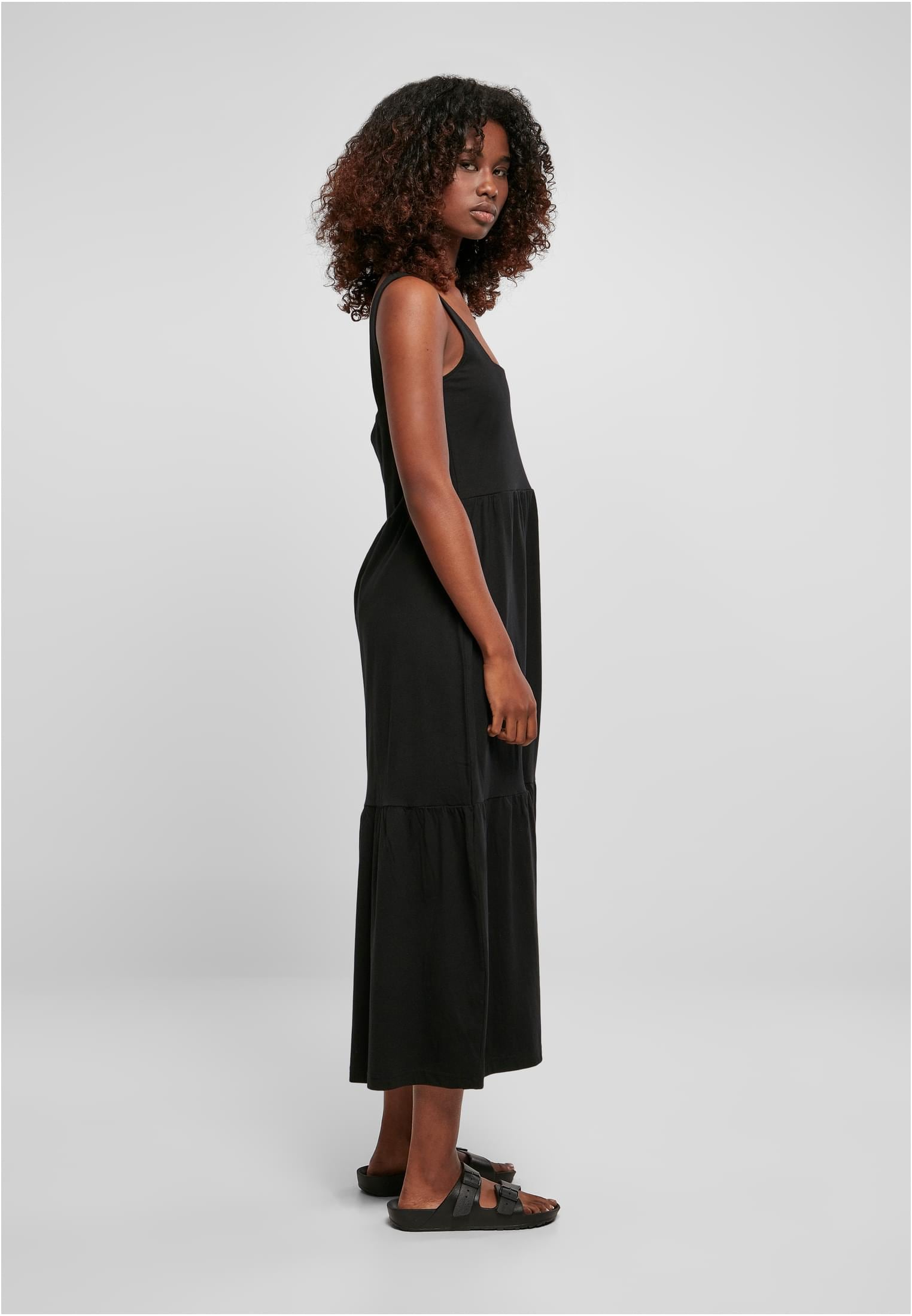 URBAN CLASSICS Jerseykleid »Damen Ladies 7/8 Length Valance Summer Dress«,  (1 tlg.) bestellen | BAUR