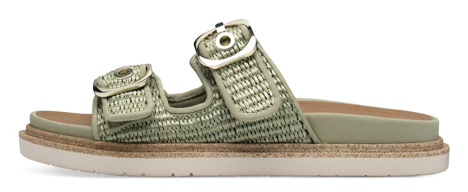 Tamaris Pantolette, Plateau, Sommerschuh, Schlappen mit verstellbaren Schnallen