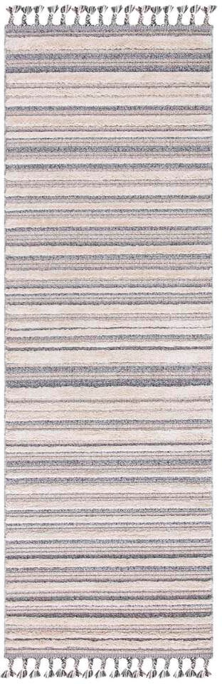 Thumbnail - Carpet City Hochflor-Teppich "Valencia 807", rechteckig, 20 mm Höhe, Läufer, Boho-Stil, 3D-Effekt, Streifen, Hoch-Tief-S...