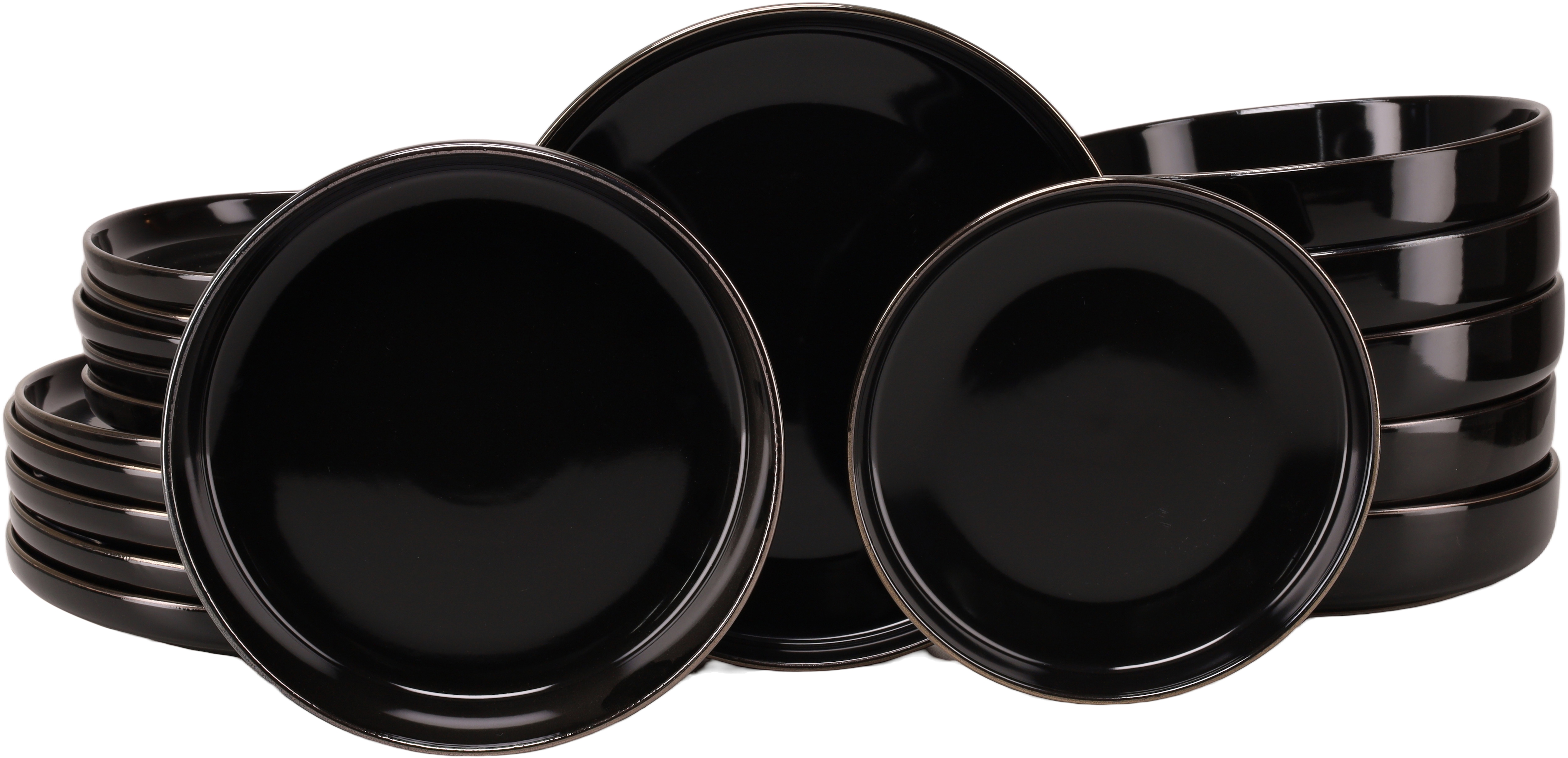 CreaTable Teller-Set "Nordic Festive, Service 18-tlg." Teller Set, Minimalistisches Design, Dezente goldene Akzente