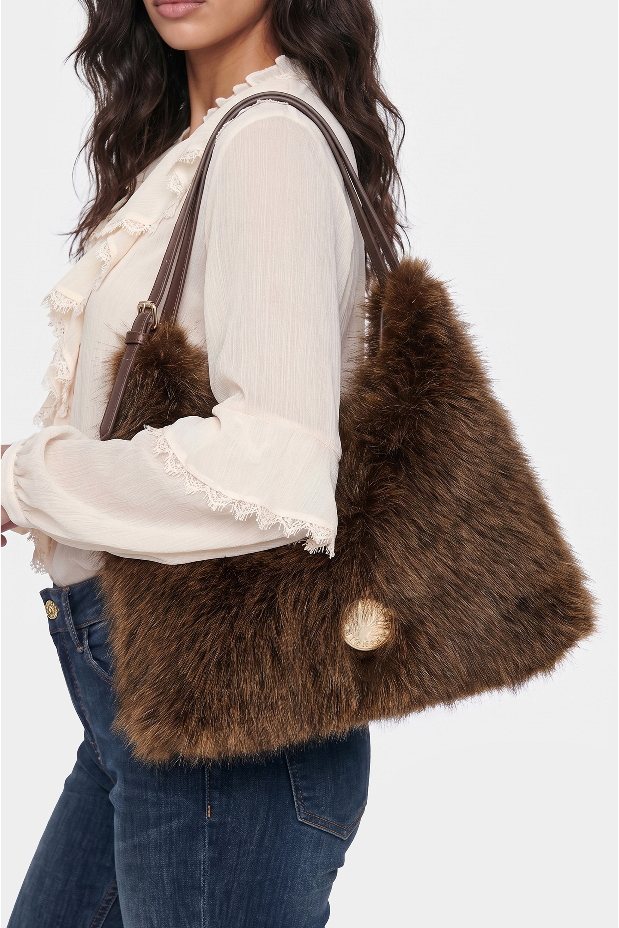 CAFèNoir Schultertasche »HOBO BAG WITH BUCKLES C3JB0028 Damen« Schultertasche Damen, Abendtasche, Handtasche, Fashion, Lifestyle