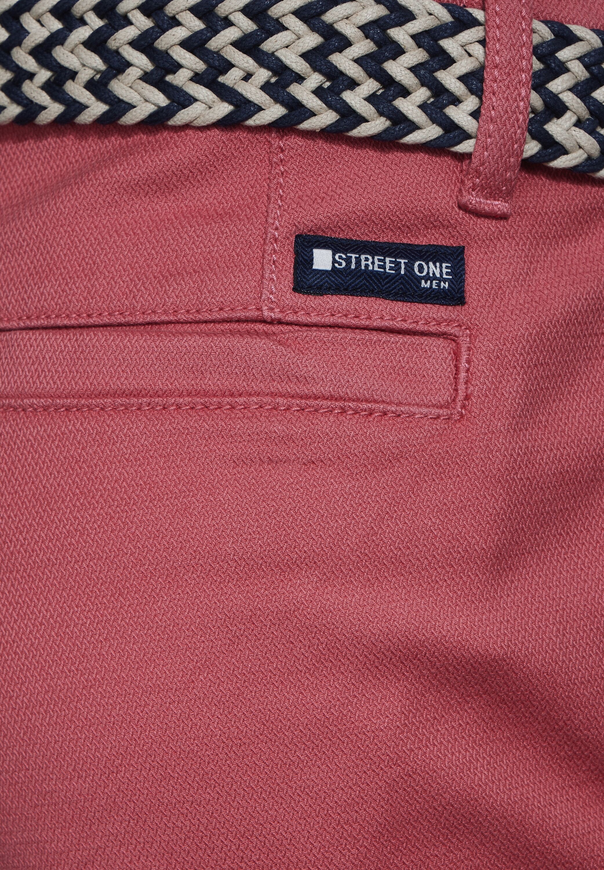 STREET ONE MEN Chinohose, softer Materialmix
