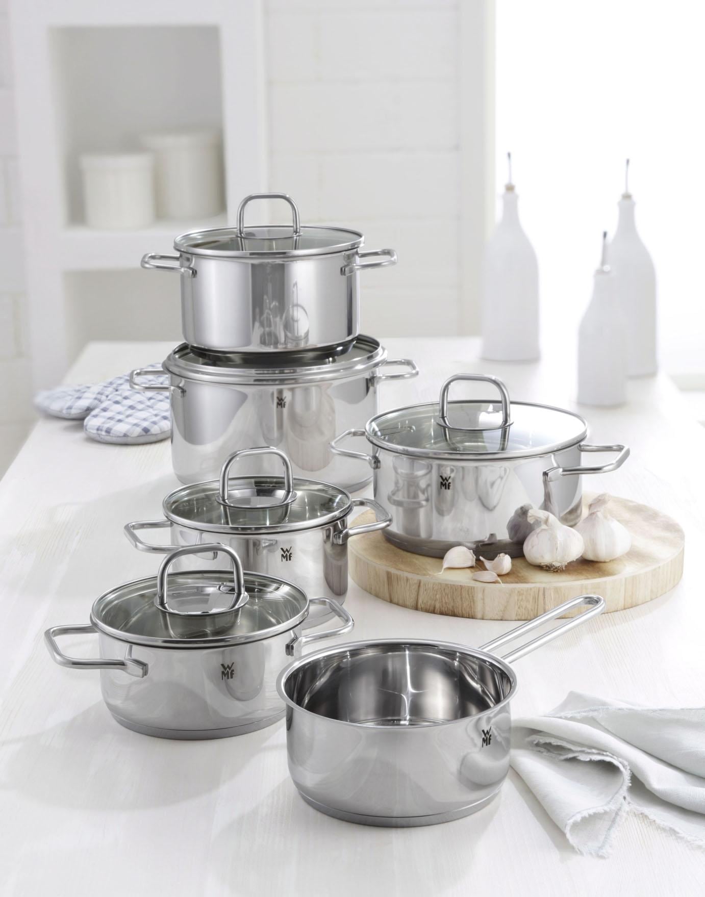 WMF Topf-Set "Inspiration Induktion, Kochtopf Set mit Glasdeckel" Cromargan günstig online kaufen