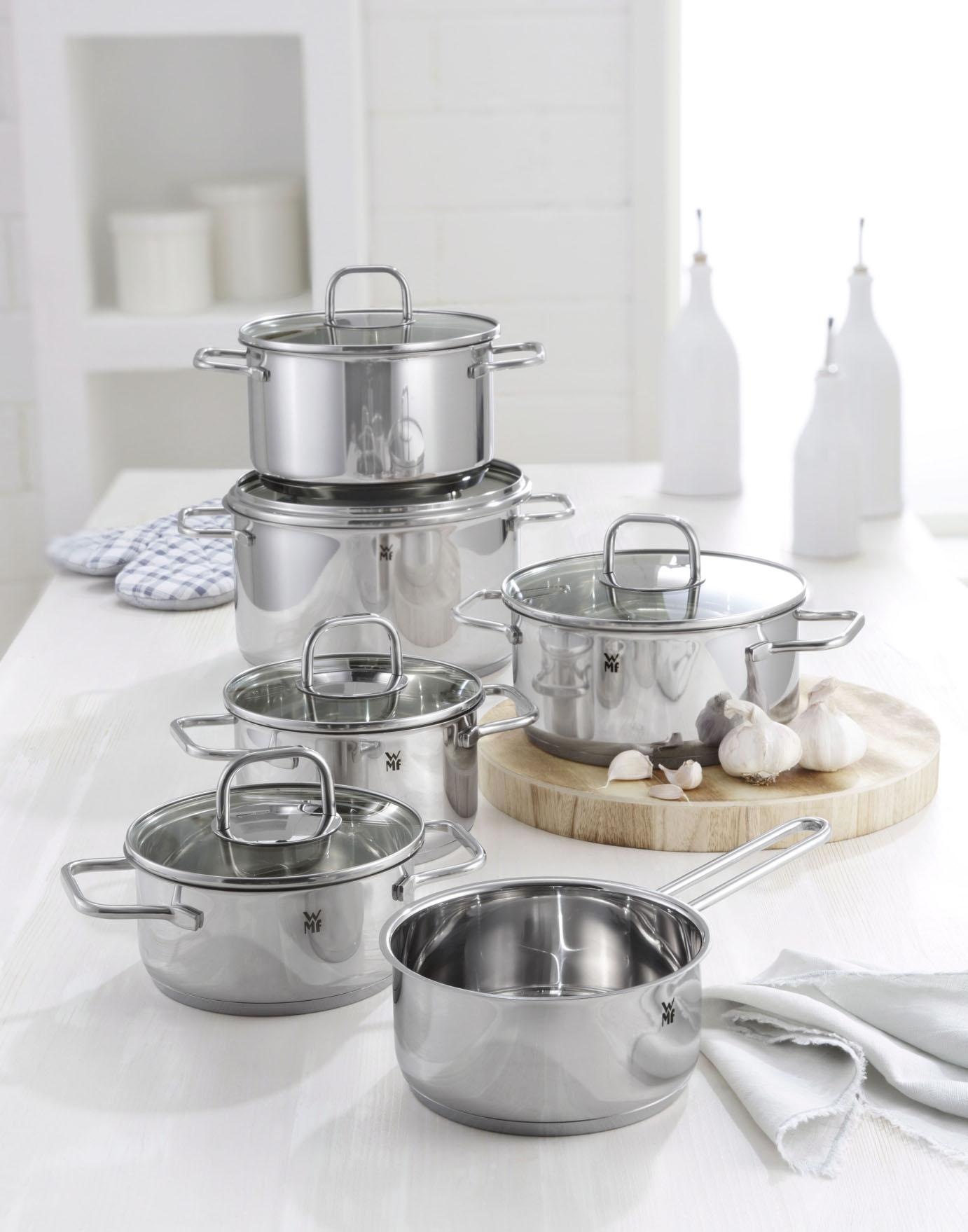 WMF Topf-Set "Inspiration Induktion, Kochtopf Set mit Glasdeckel" Set, 2x B günstig online kaufen