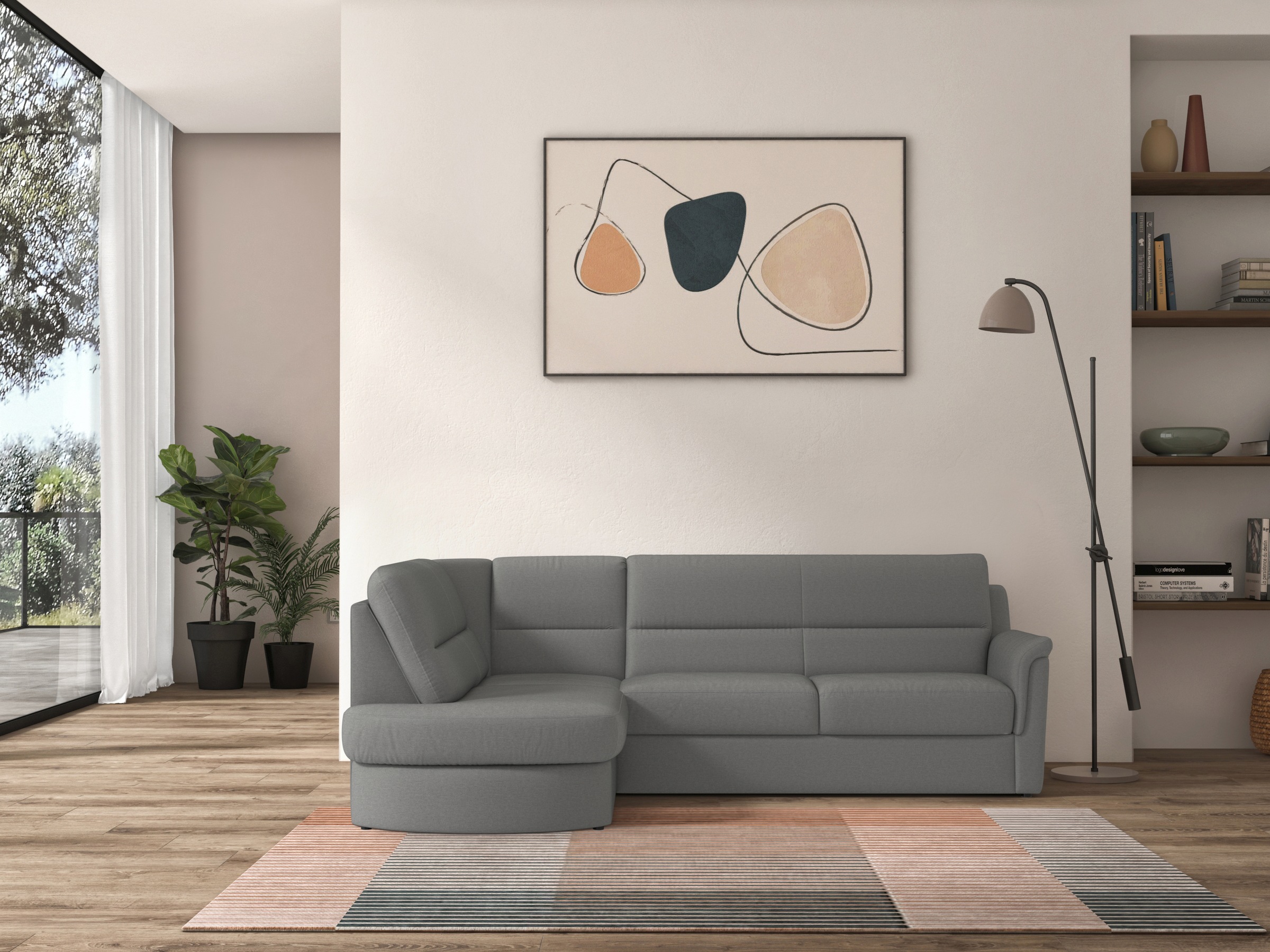 sit&more Ecksofa »Panini L-Form«, wahlweise mit Vorziehsitz und Bettkasten