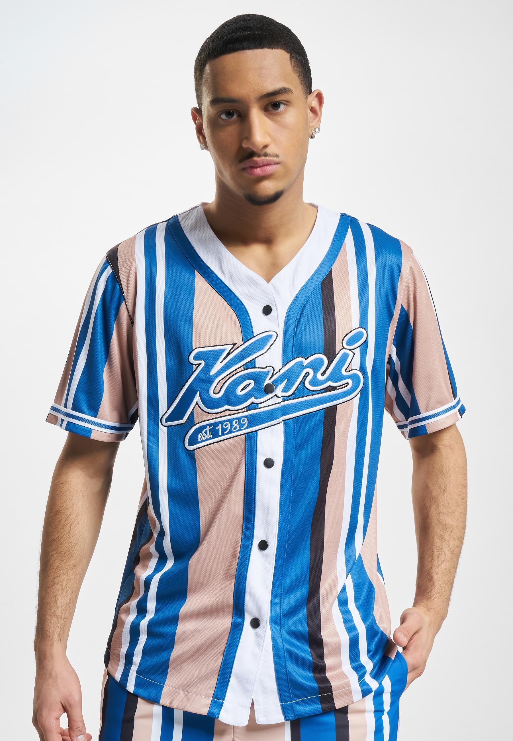 Karl Kani T-Shirt »Karl Kani Herren KM232-010-2 KK Varsity Striped Baseball Shirt«, (1 tlg.)