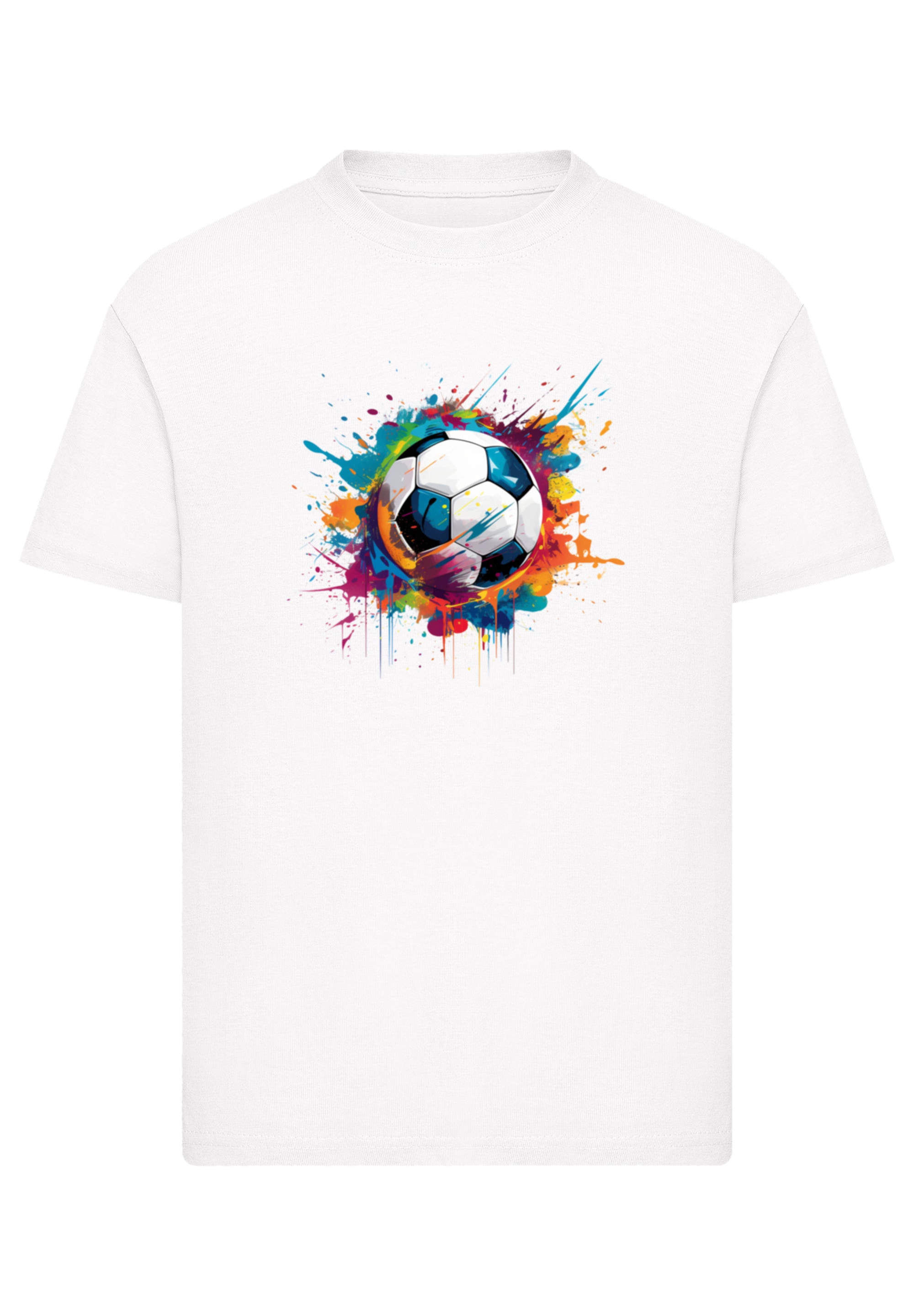 F4NT4STIC T-Shirt »Bunte Fußball Grafik«, Premium Qualität