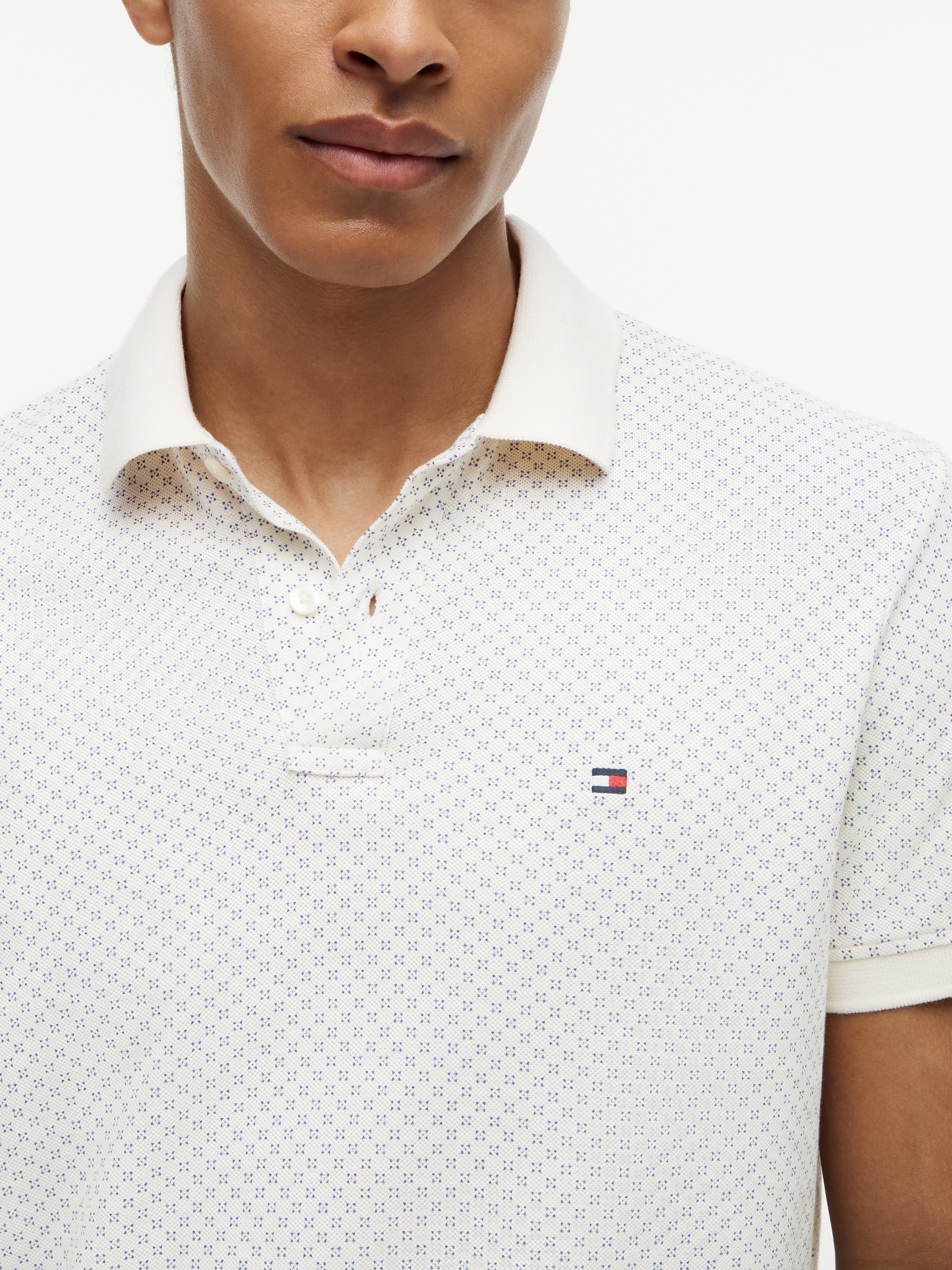 Tommy Hilfiger Poloshirt »MICROPRINT PIQUE« mit geometrischem Muster, regular fit