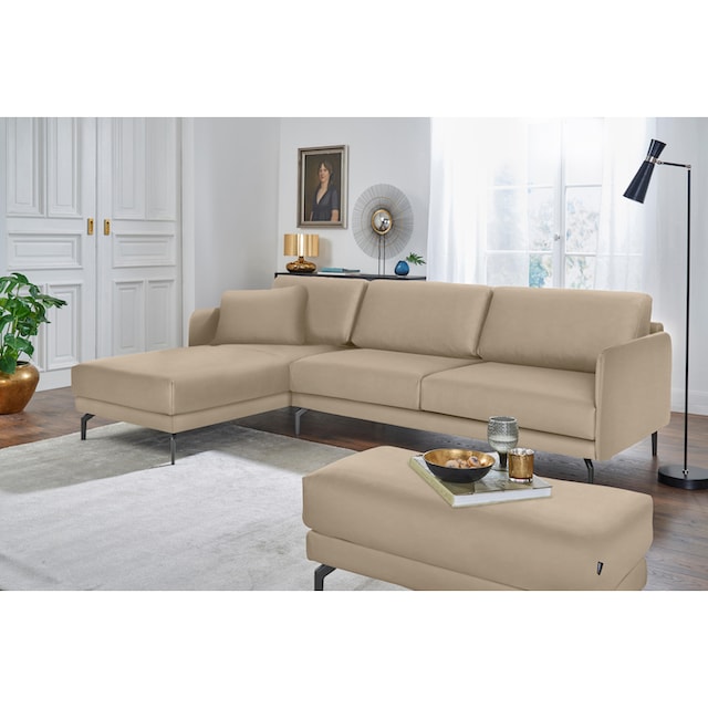 hülsta sofa Ecksofa »hs.450«, Armlehne sehr schmal, Breite 274 cm,  Alugussfuß Umbragrau kaufen | BAUR