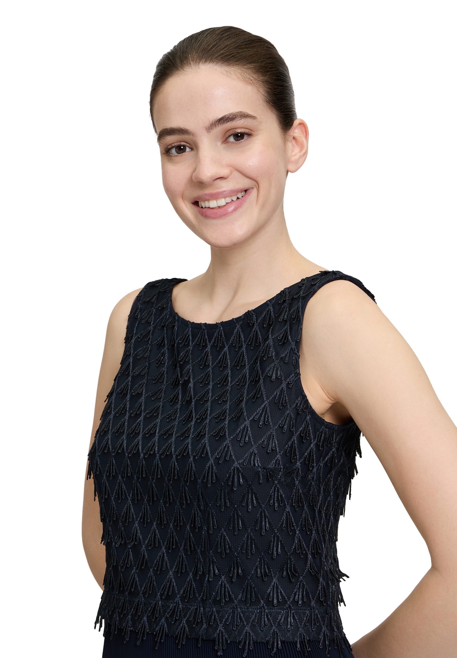 Vera Mont Cocktailkleid »Vera Mont Cocktailkleid mit Plissee«, Fransen