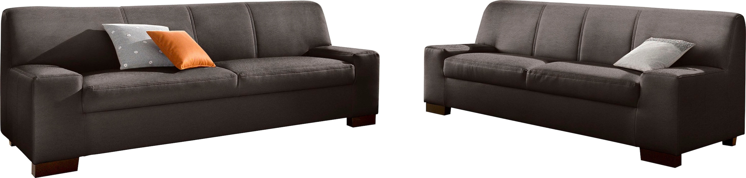 DOMO collection Polstergarnitur "Norma kubisch und zeitlos" Set, 2 Stk. tlg günstig online kaufen