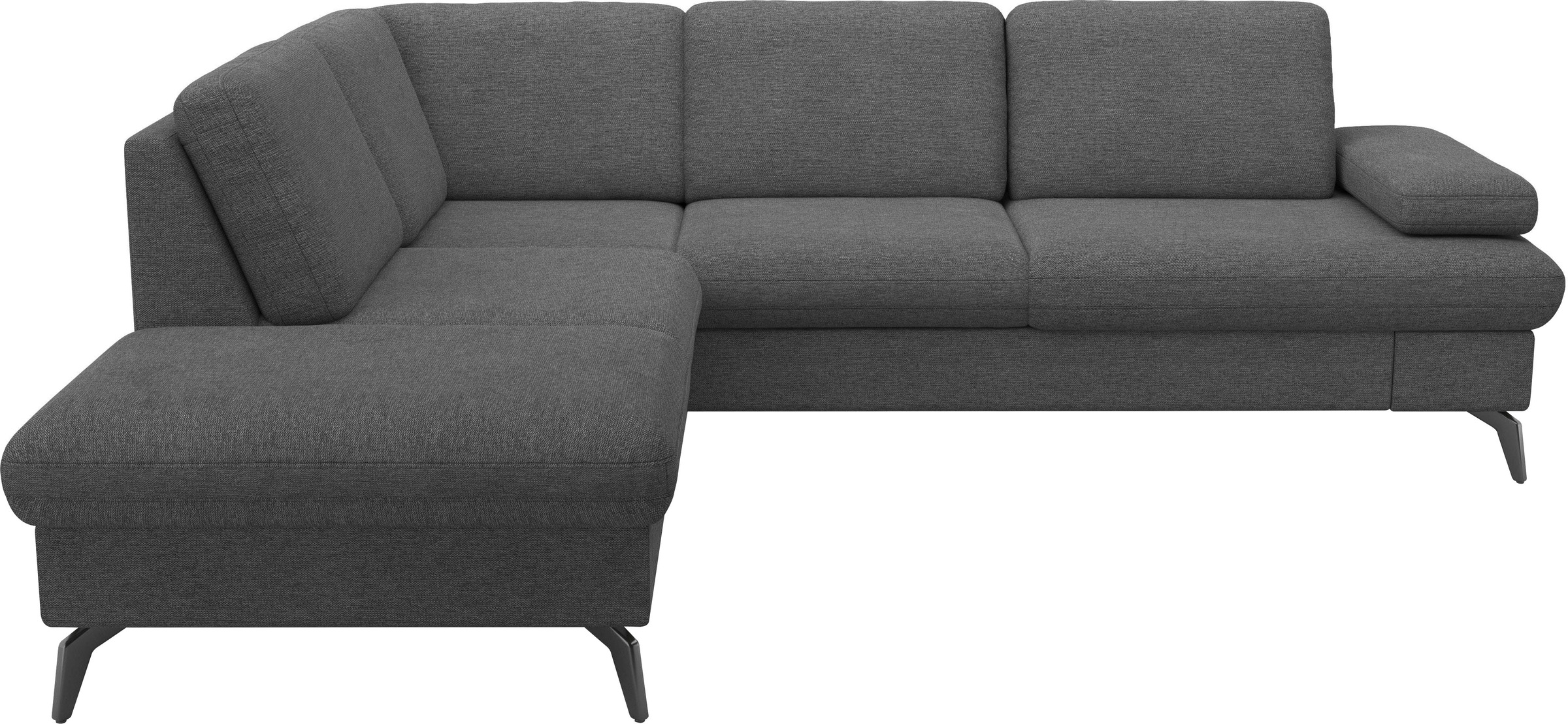 sit&more Ecksofa »Morris Jubi L-Form«, inkl. Armteilfunktion und 1 Zierkissen, wahlweise mit Bettfunktion