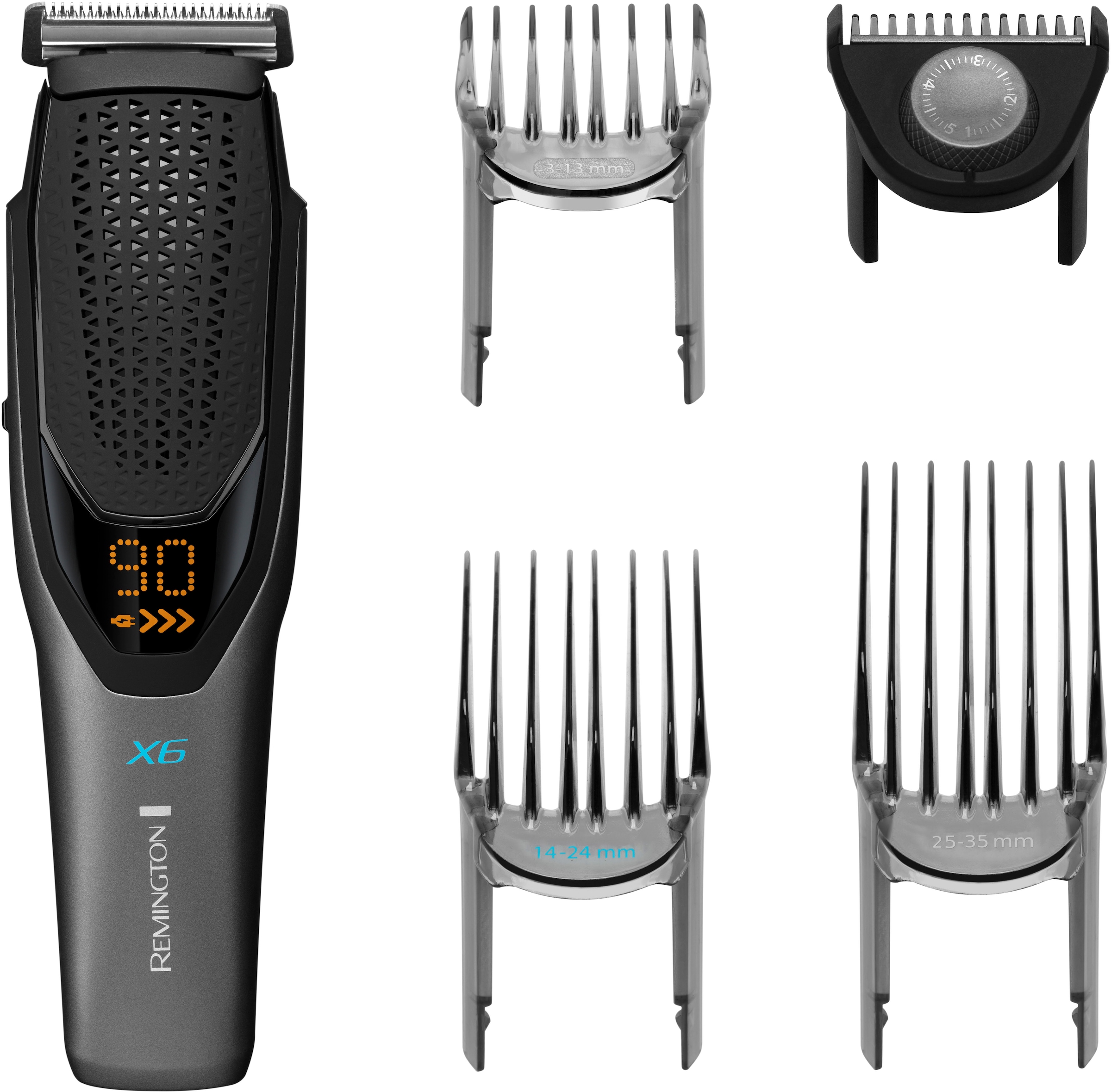4 Haarschneider Bartkamm, Längeneinstellrad Micro Remington und Haar-und bestellen HC6000«, Aufsätze, Fade kpl. Abwaschbar »Power-X BAUR | Series