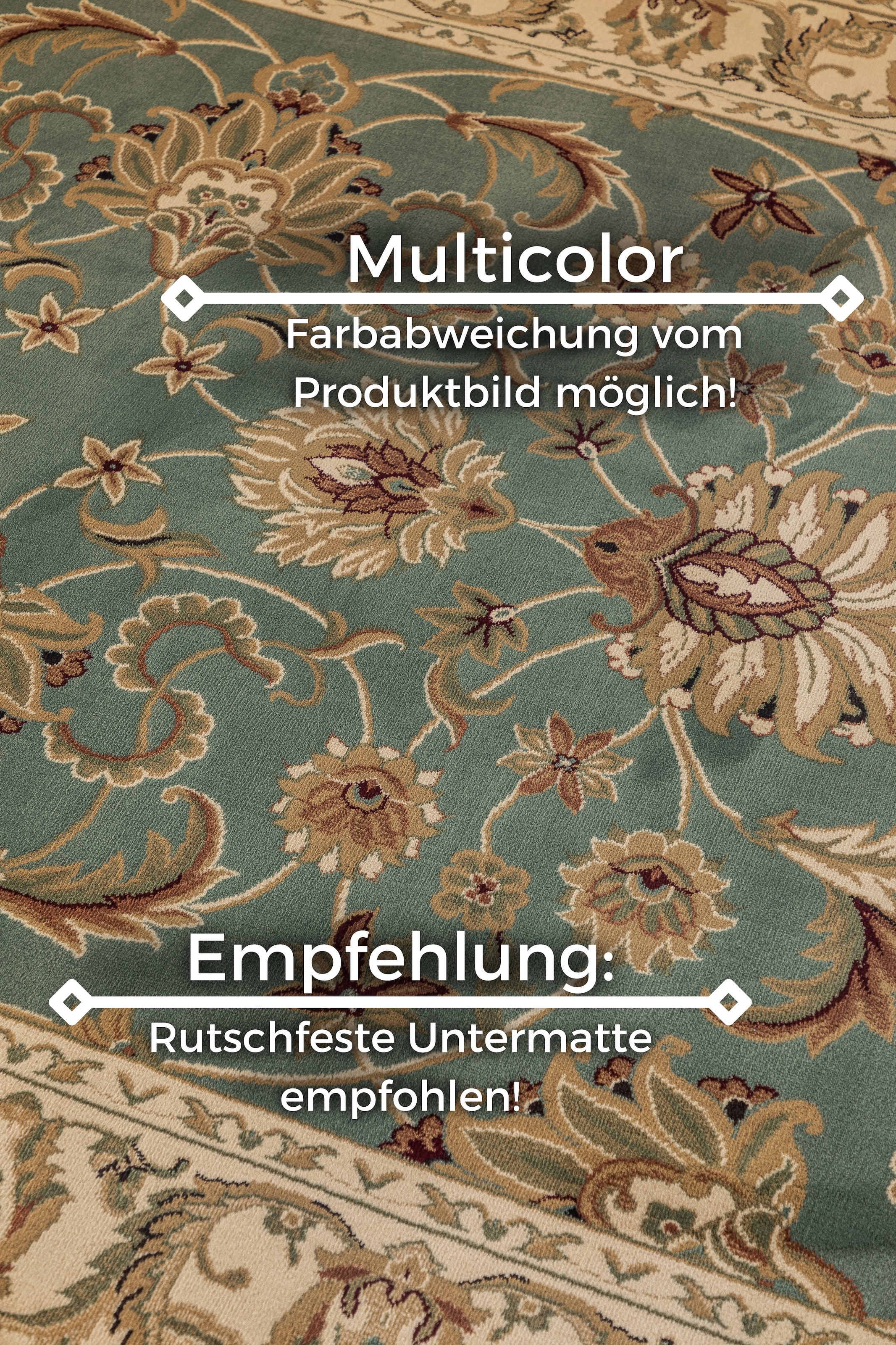 NOURISTAN Teppich »Harirud«, rechteckig, 8 mm Höhe, Orient Optik, strapazierfähig, pflegeleicht, robust
