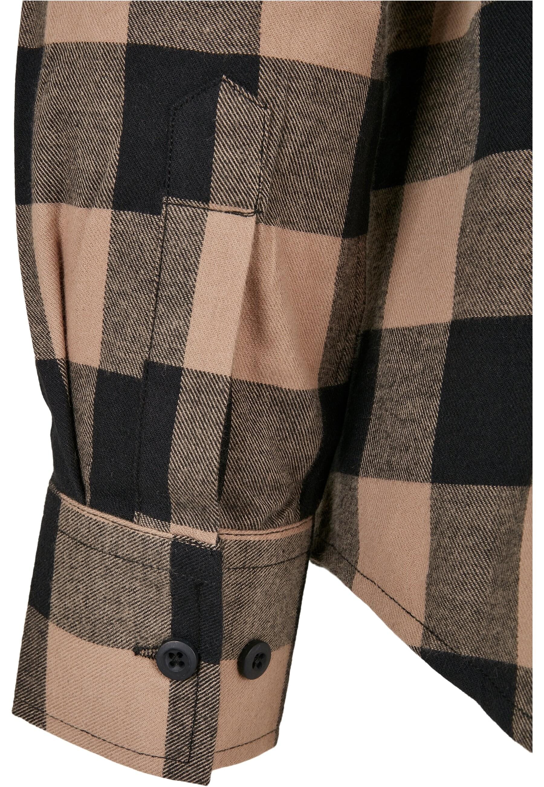 URBAN CLASSICS Langarmhemd »Urban Classics Damen Ladies Turnup Checked Flanell Shirt«, (1 tlg.)