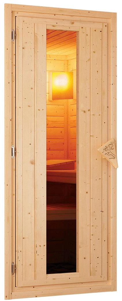 Karibu Sauna »Laila« Set,  Ofen 3,6 kW Bio-Ofen externe Strg. easy