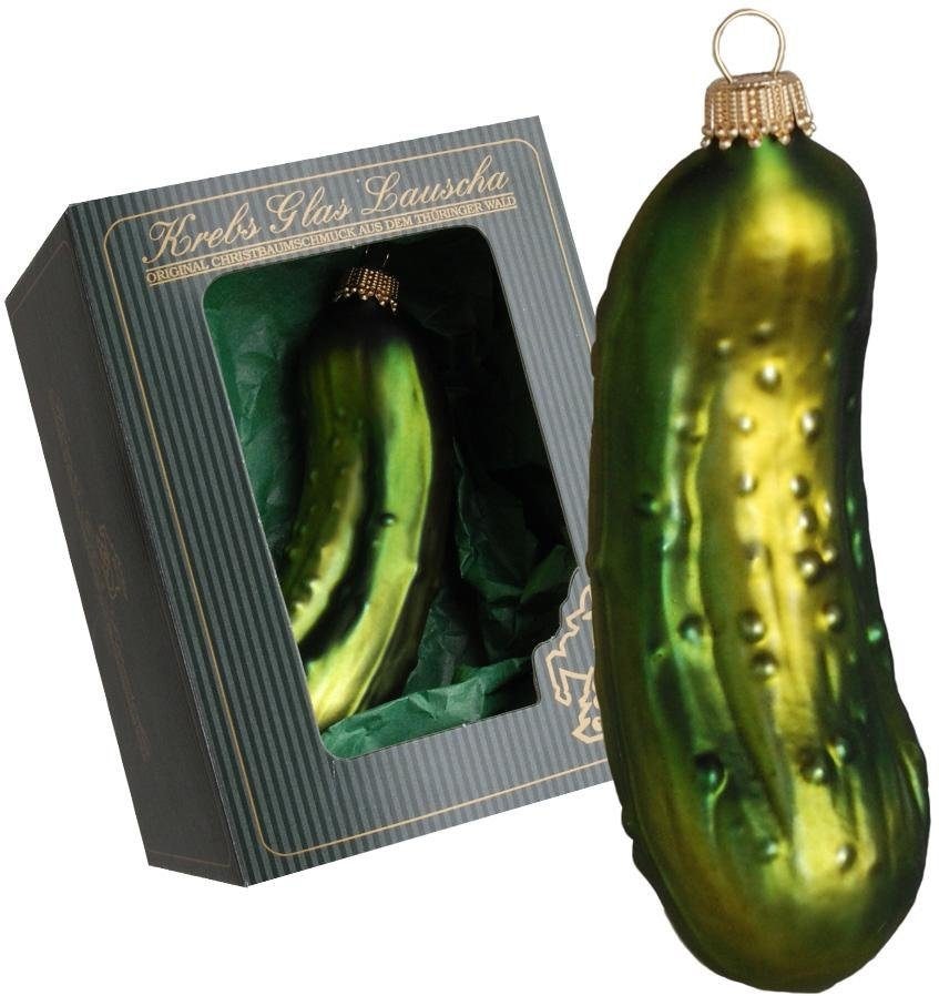 Krebs Glas Lauscha Christbaumschmuck "Deutsche Weihnachtsgurke" mundgeblase günstig online kaufen