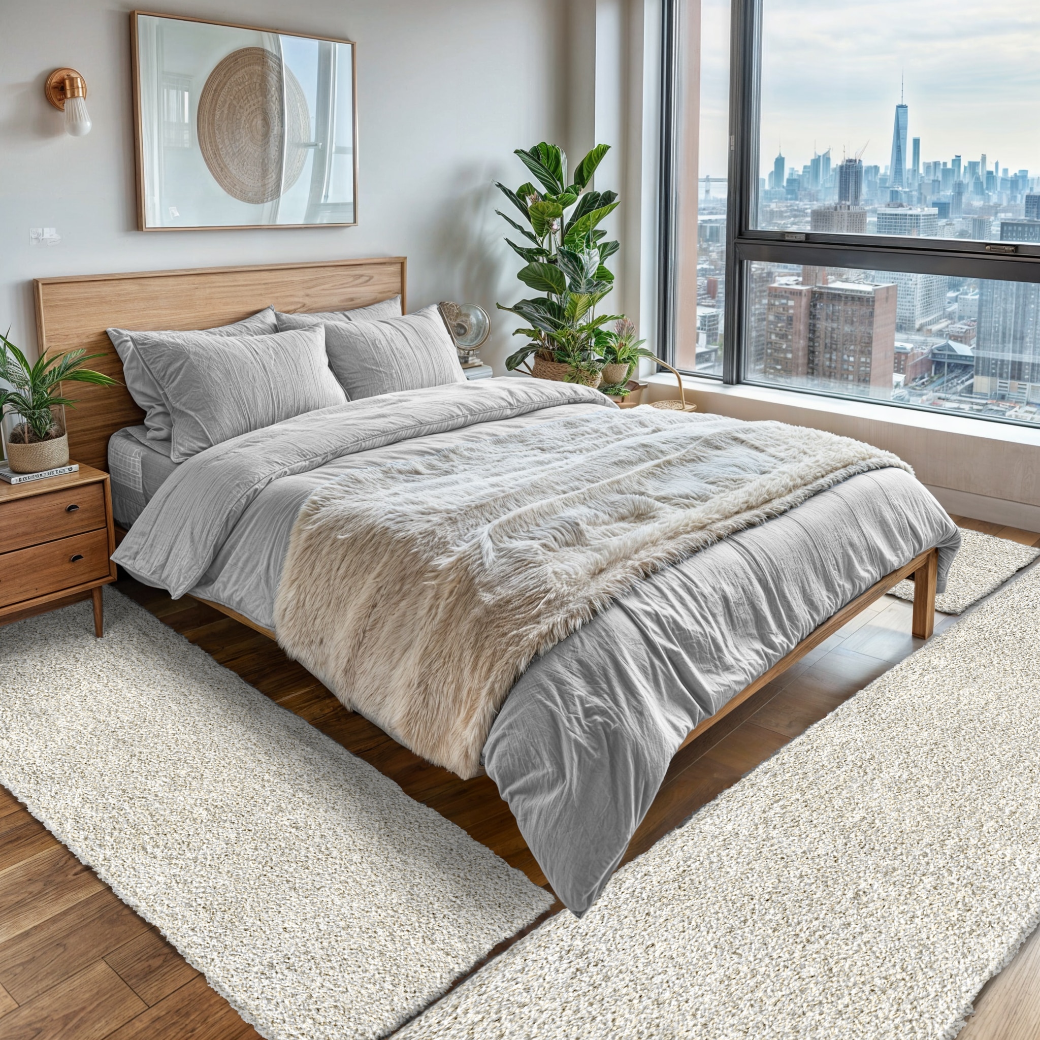 OTTO home Hochflor-Teppich "Banji" rechteckig 37 mm Höhe Uni Farben, weich günstig online kaufen