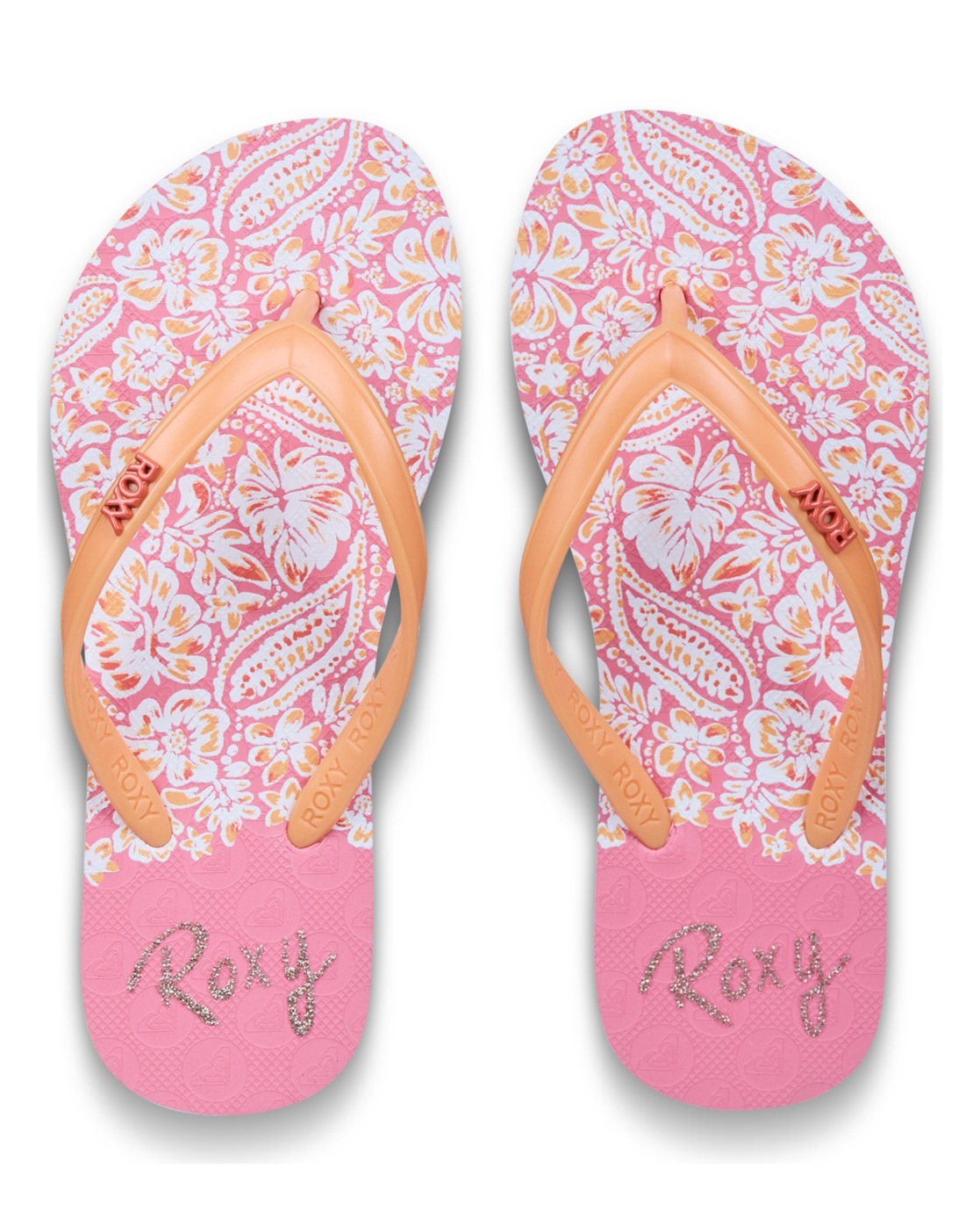 Sandale ROXY "Rg Viva Stamp", Jungen, Gr. 3(33), oak, gold, Obermaterial:Obermaterial: 98% synthetisches Tr/ 2% Metall, Futter: 100% synthetisches Tr, Laufsohle: 100% Schwammgummi;, Schuhe Sandale 2