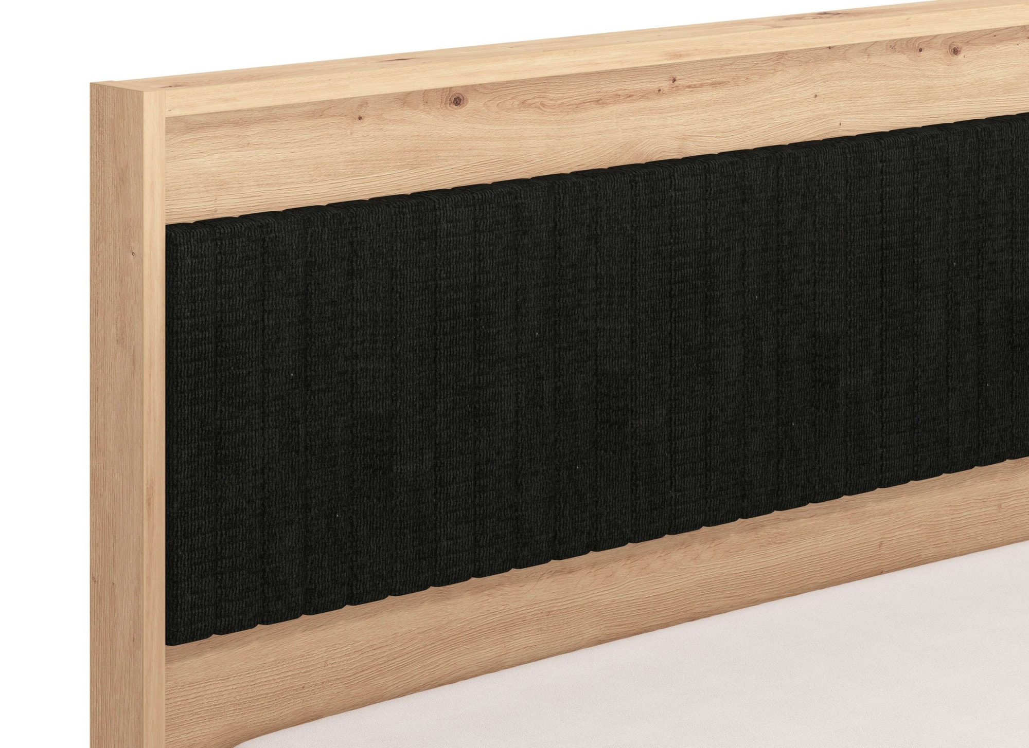 INOSIGN Bettgestell »Ascalon, gepolstertes Kopfteil, bezogen mit weichem Cordstoff«, Liegeflächen 160 oder 180x200 cm, FSC® -zertifizierter Holzwerkstoff
