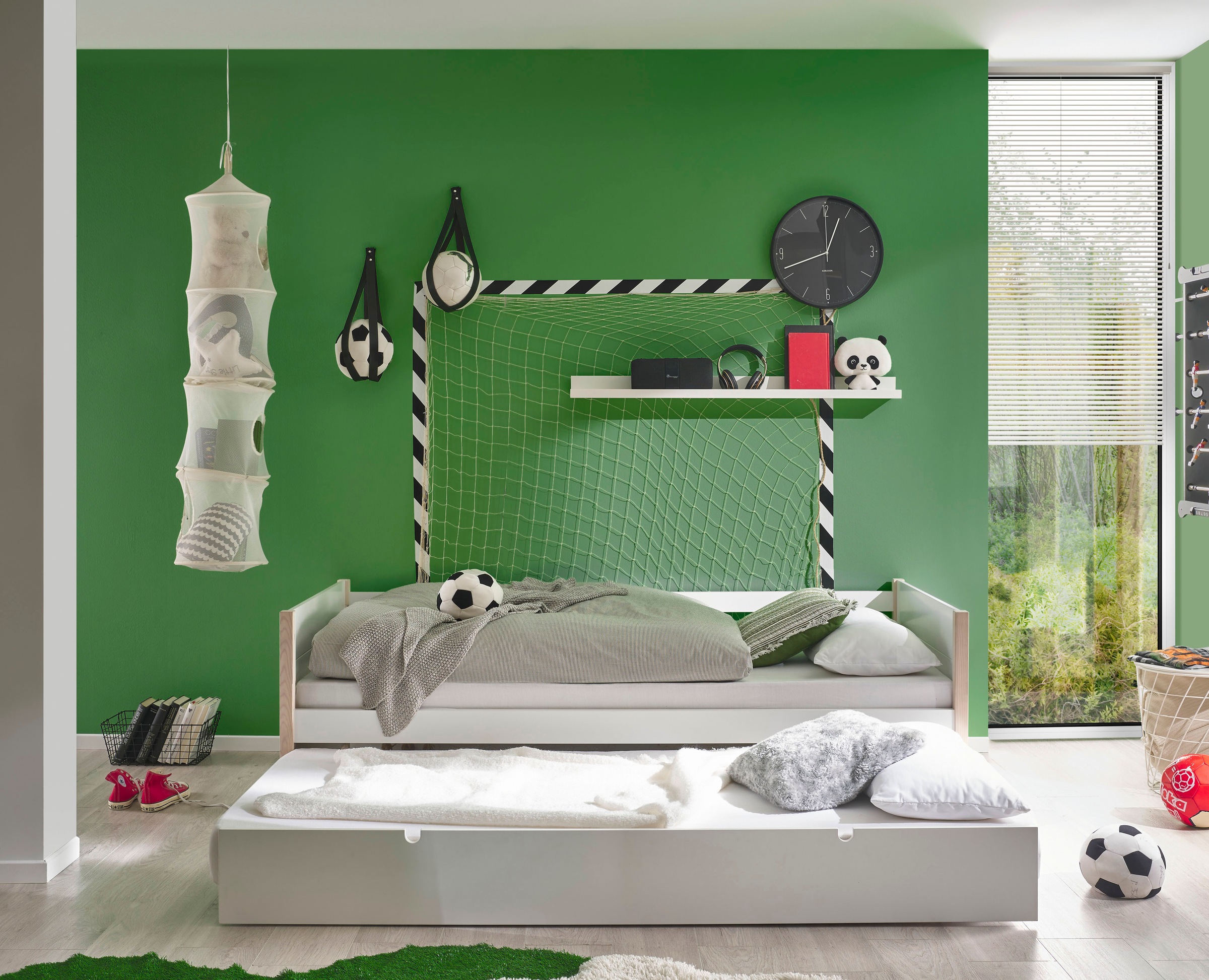 Begabino Bettgestell »Tilde Bett, Kinderbett mit 2. Bett«, als Schubkasten verstaubar und höhenverstellbar