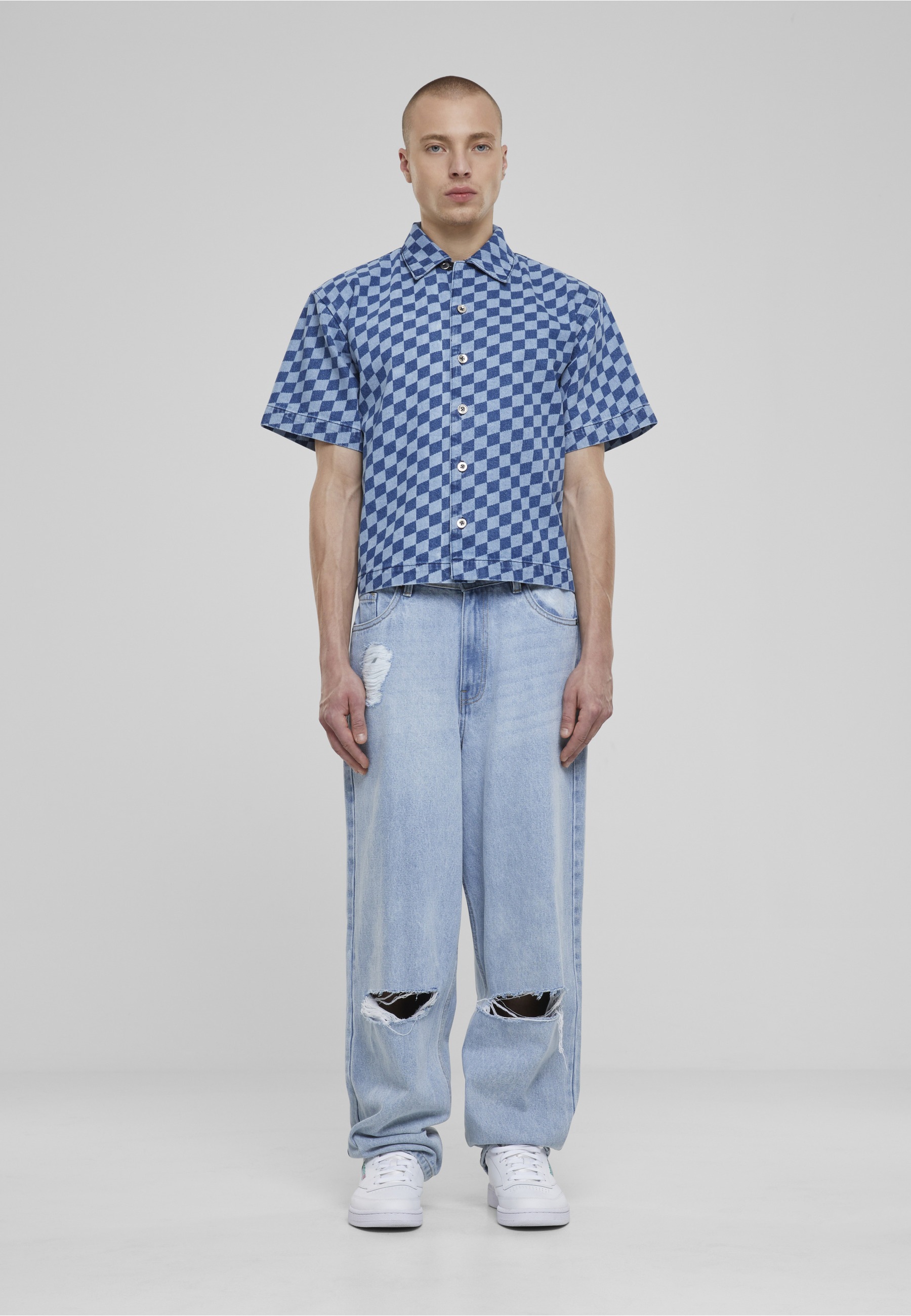 URBAN CLASSICS Flanellhemd »Urban Classics Laser Check Printed Boxy Shirt« 1 Stk.