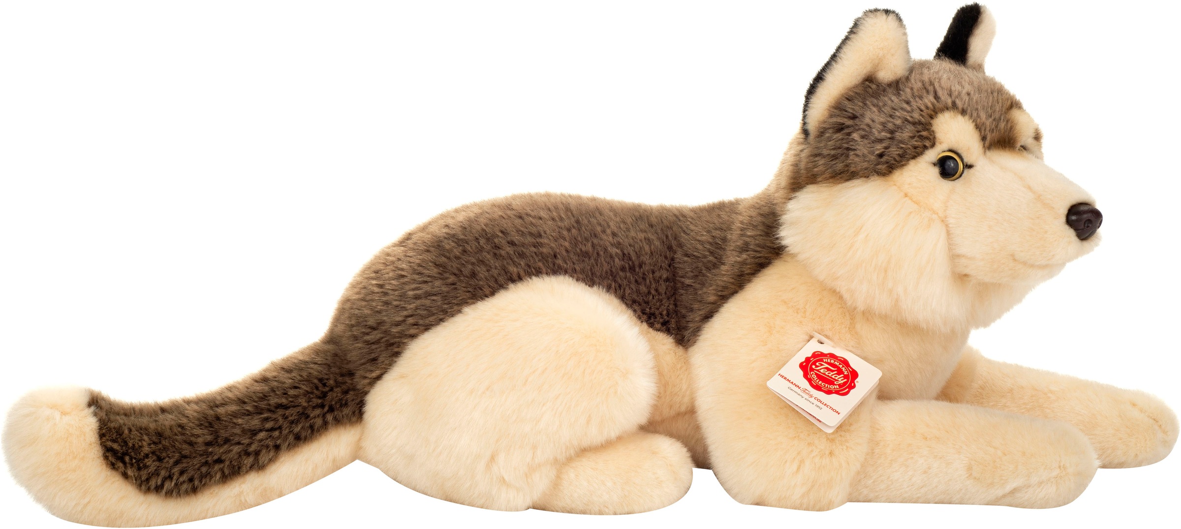 Teddy Hermann® Kuscheltier »Wolf liegend, 40 cm« zum Teil aus recyceltem Material