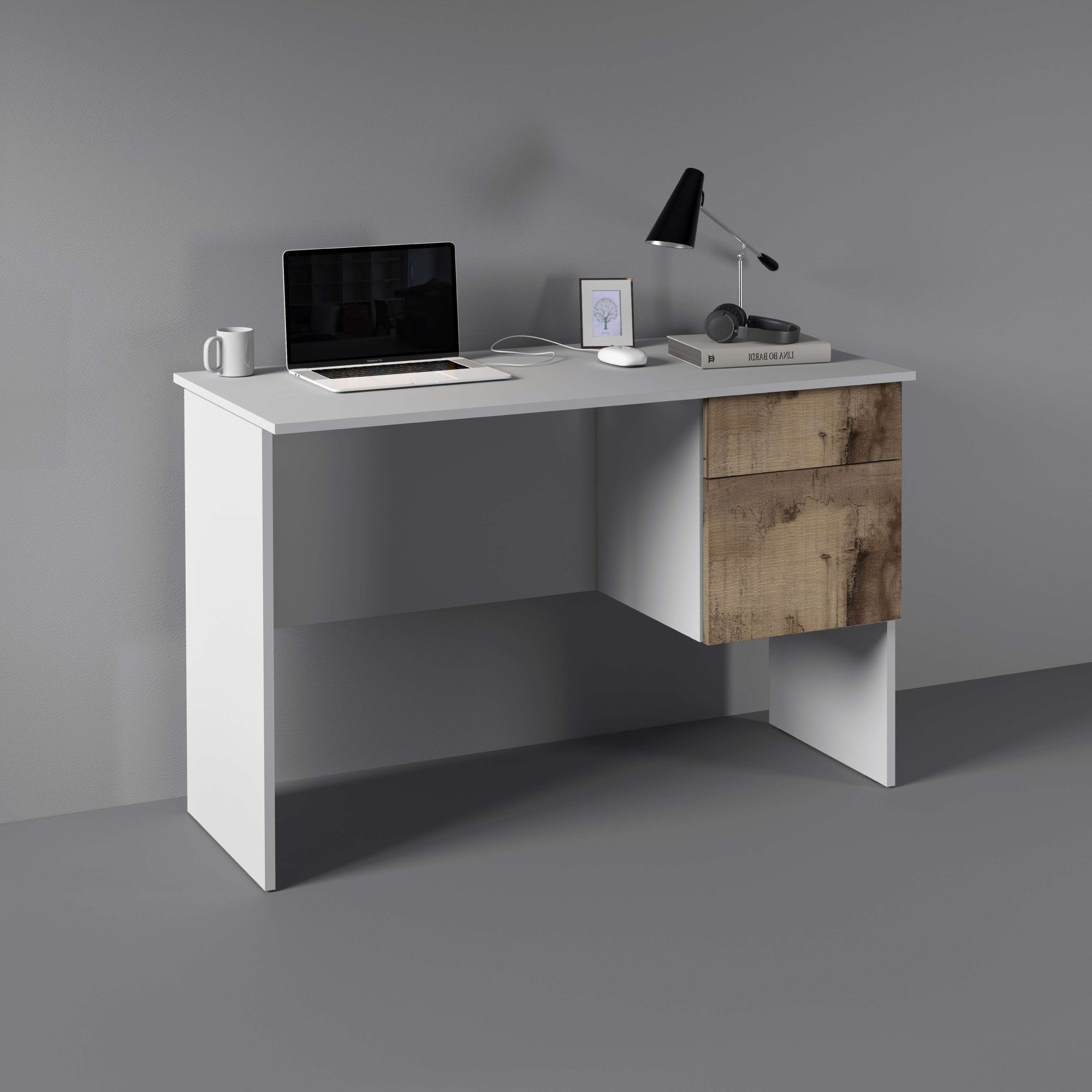INOSIGN Schreibtisch »Coro, kleiner Computertisch, Bürotisch«, mit 1 Tür & 1 Schublade, Breite 110 cm, Made in Italy