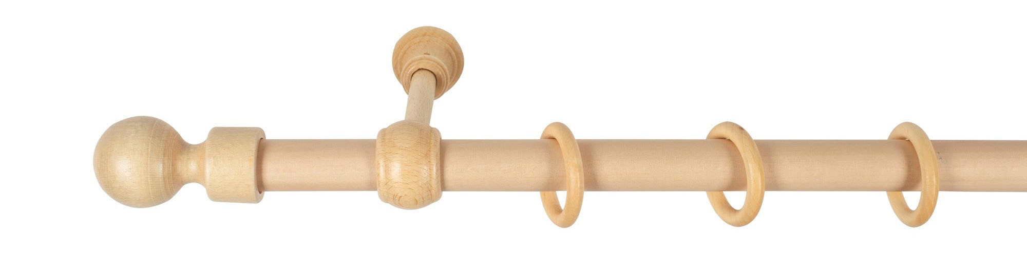 SN DECO GROUP Gardinenstange "Giro" 1 läufig-läufig Fixmaß 28 mm, Holz, ver günstig online kaufen