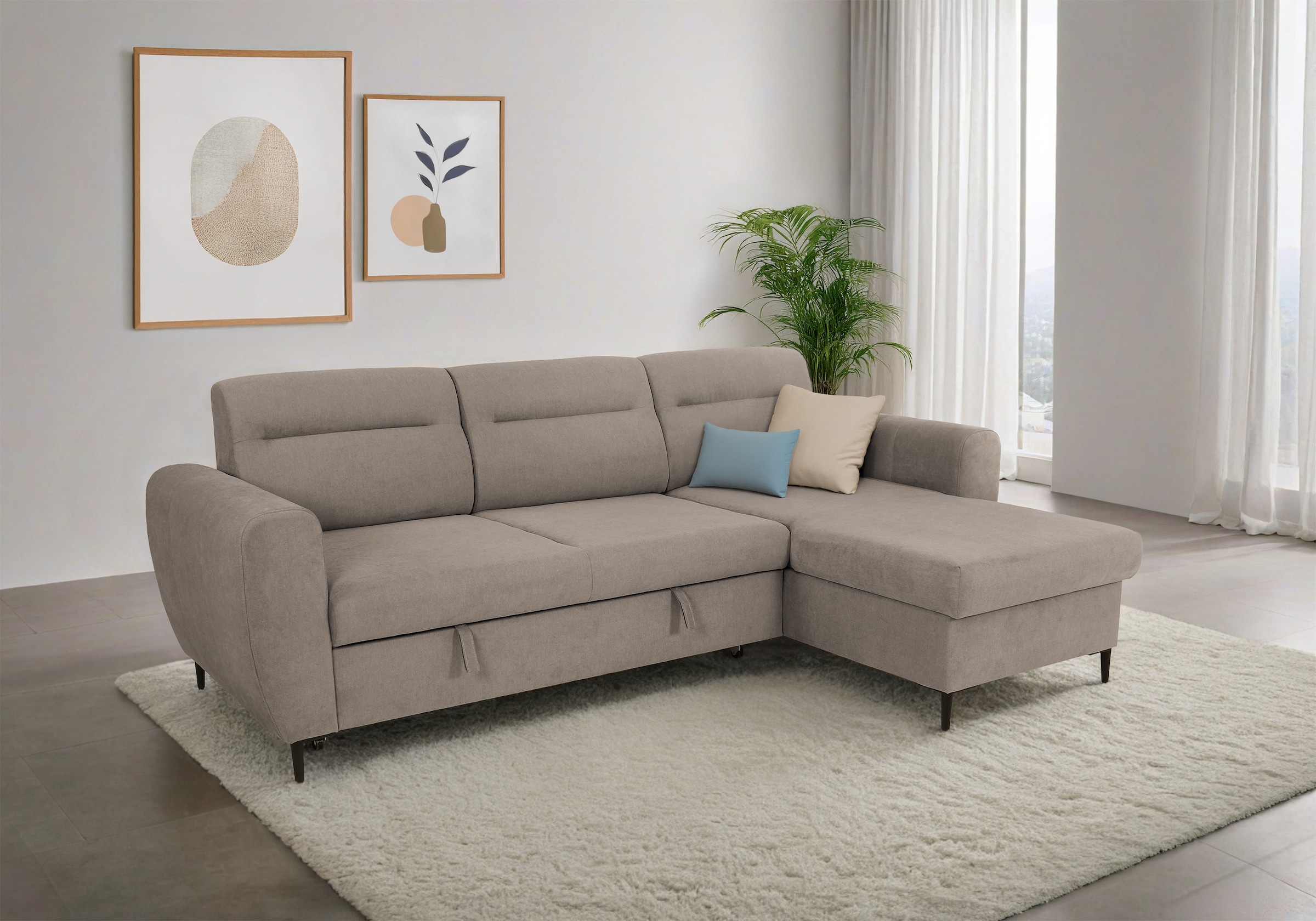 Trends by HG Ecksofa "BELLA" Schlaffunktion + Bettkasten günstig online kaufen