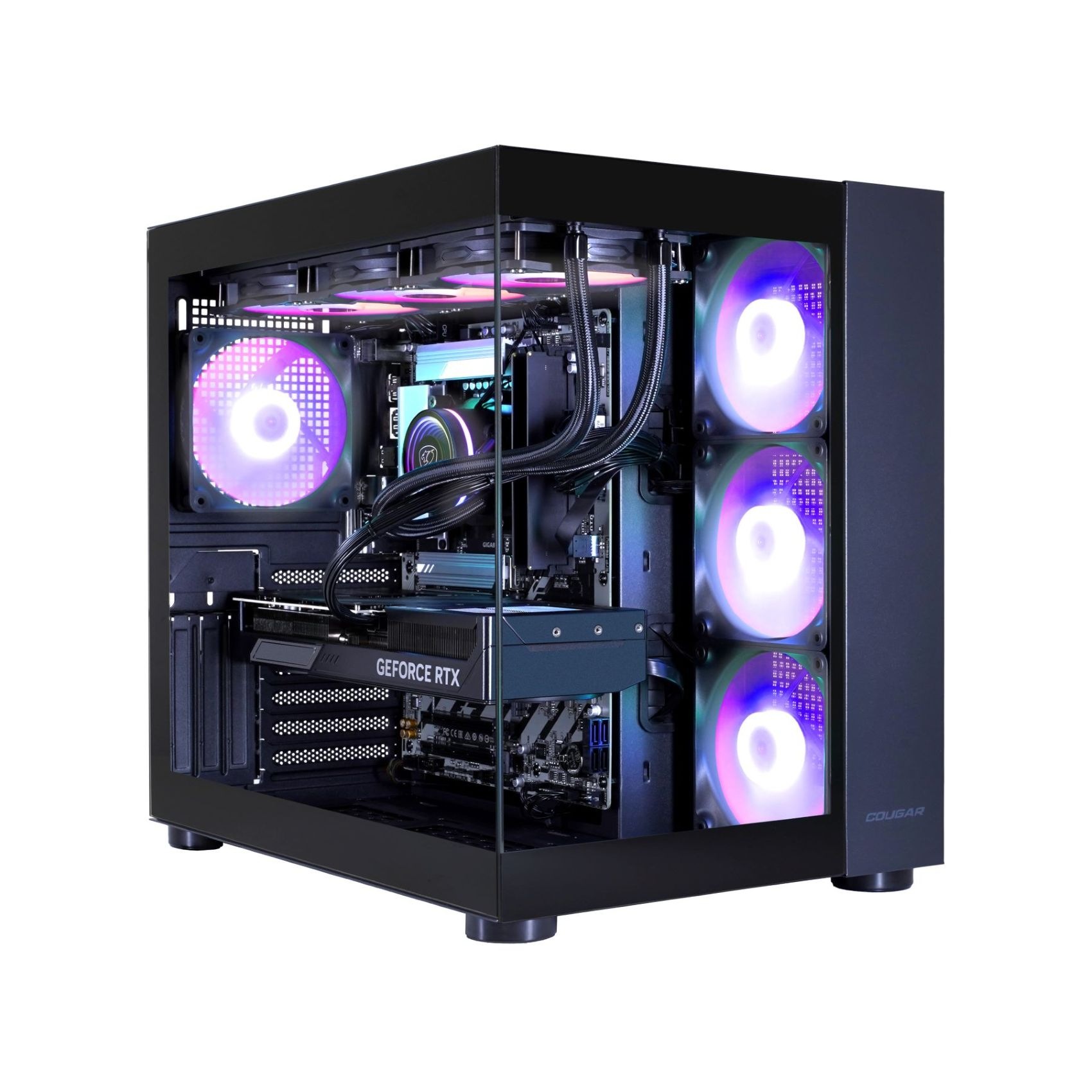 COUGAR Gaming-PC "FV150 BK 7893 AMD AMD Ryzen 7 9700X 32GB DDR5 1TB SSD RTX 5070Ti", schwarz, Microsoft Windows 11 Home (64 Bit), 32 GB RAM 1.000 GB S
