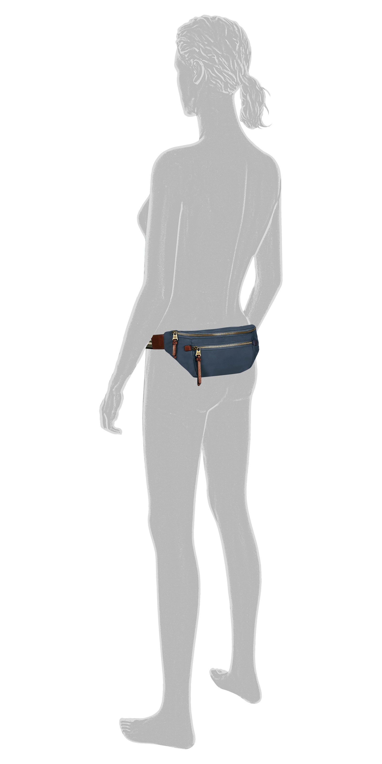 camel active Bauchtasche "Bari" aus hochwertigem matten Nylon mit gestreift günstig online kaufen