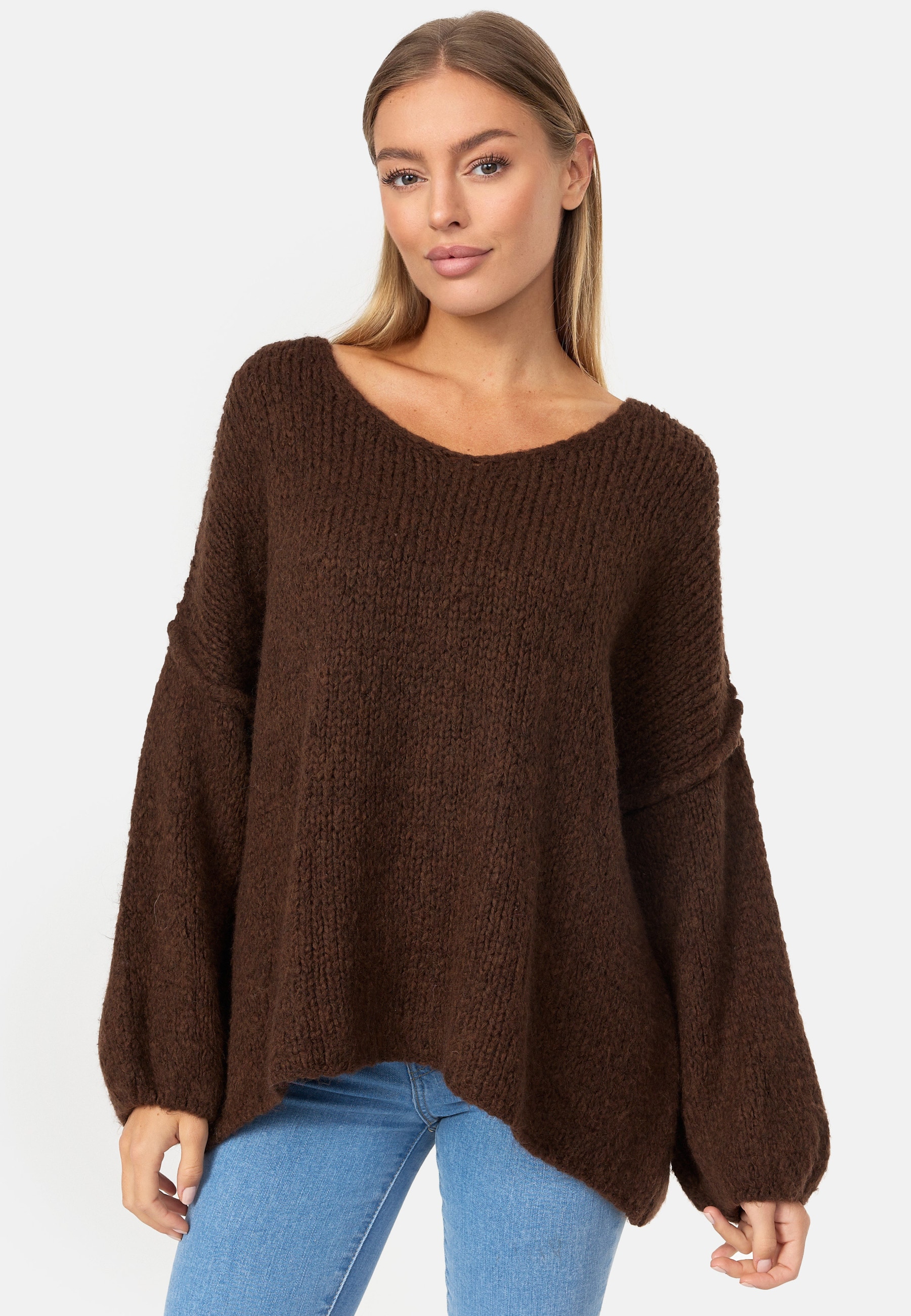 Decay Strickpullover, mit femininem V-Ausschnitt
