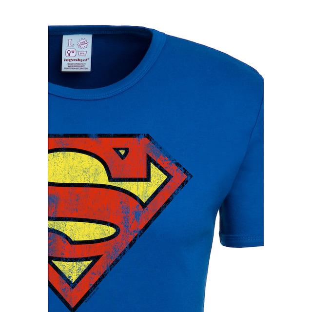 LOGOSHIRT T-Shirt »Superman-Logo«, mit lizenzierten Originaldesign für  kaufen | BAUR