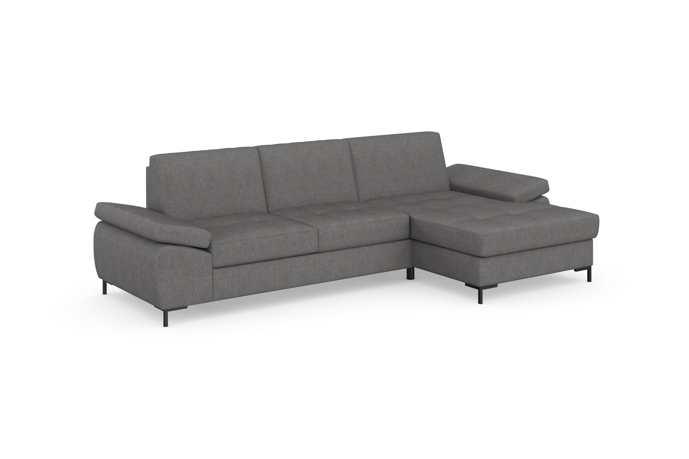 DOMO collection Ecksofa »Capelo L-Form«, mit Armteilverstellung, wahlweise mit Bettfunktion, Federkern