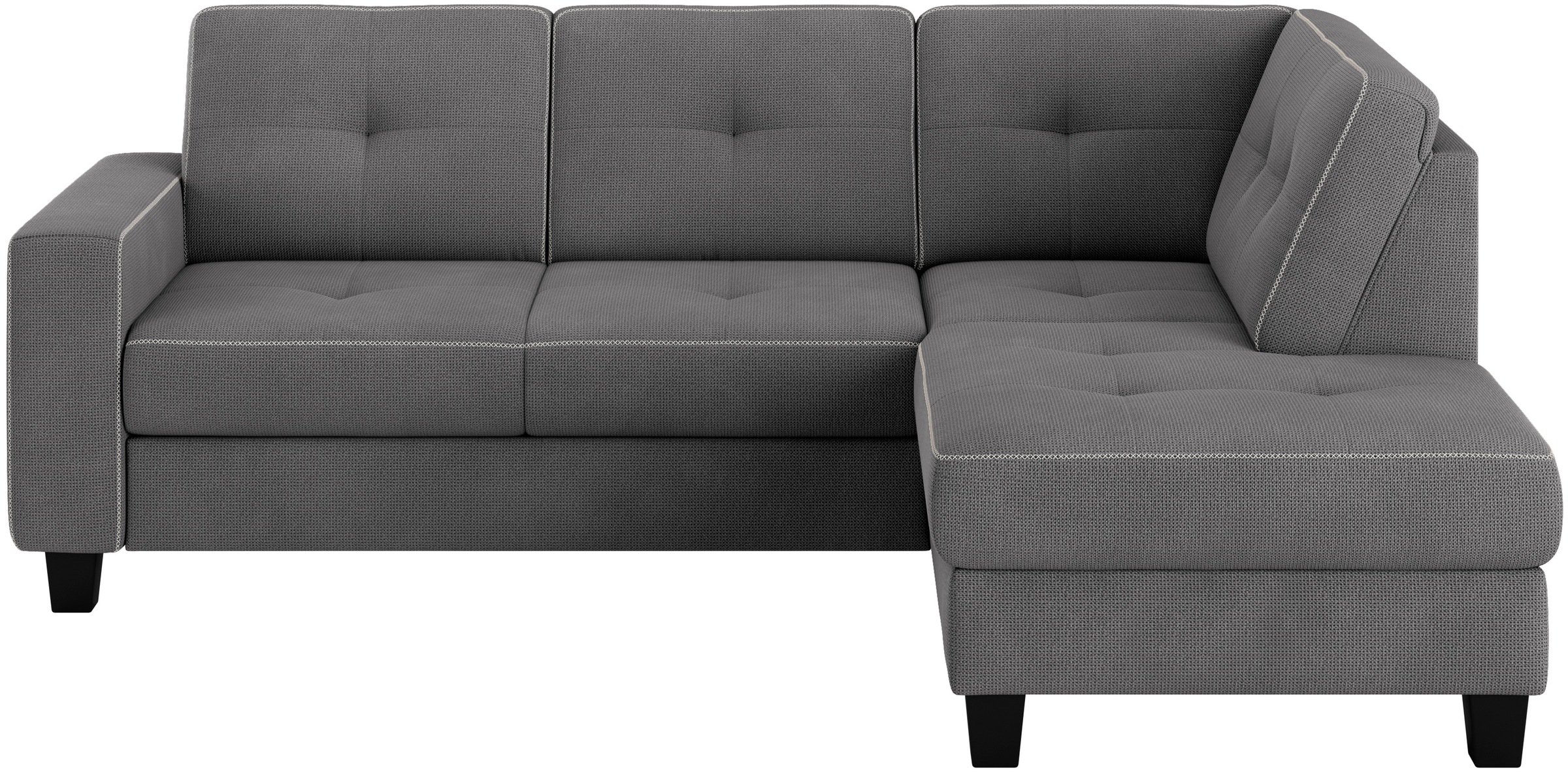 Places of Style Ecksofa »Varese«, Kreuznaht in beige